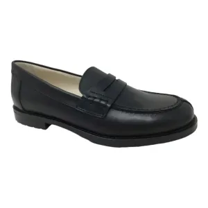 1066 - Black Soft Leather Hard Loafer for Boy/Girl by London Kids