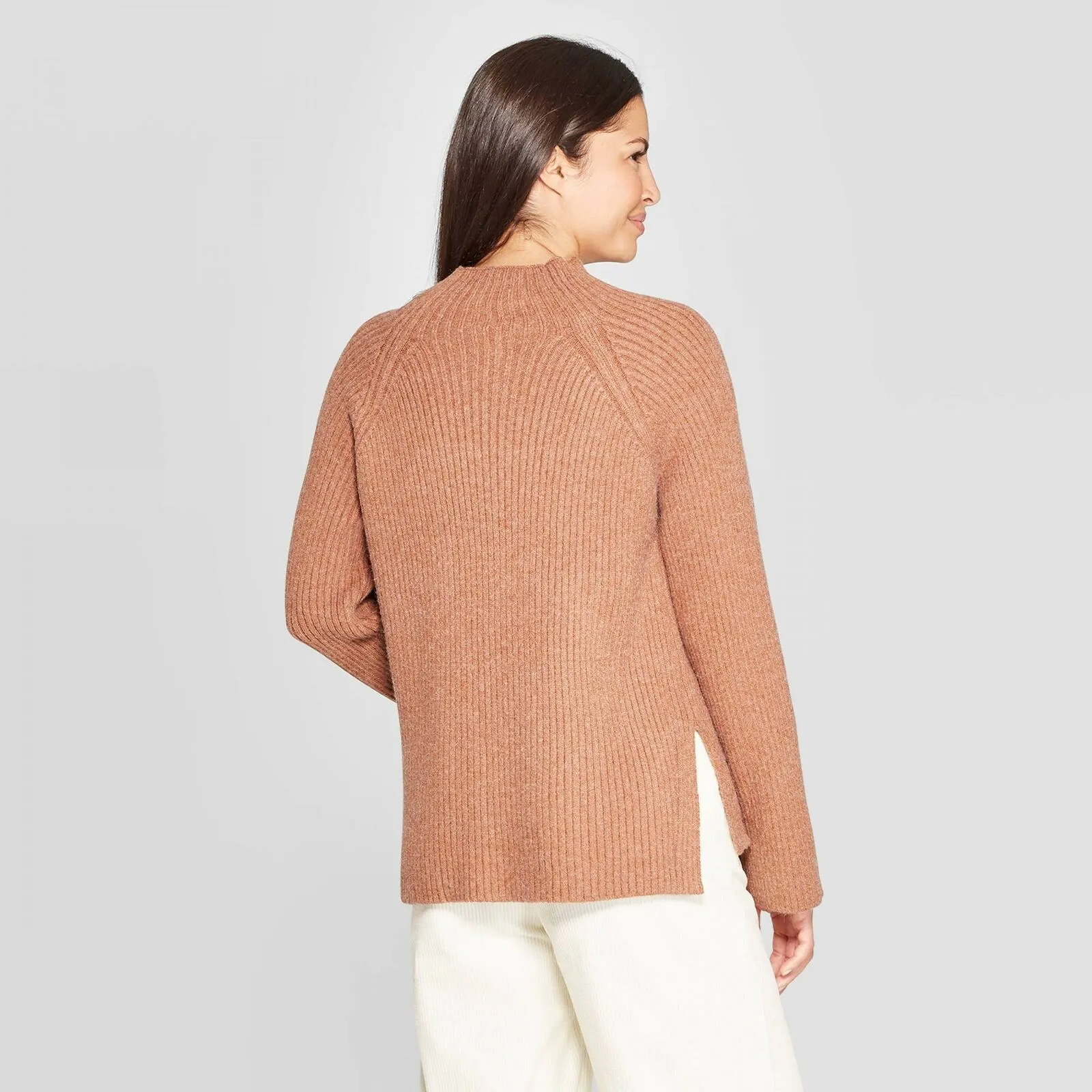A New Day Women's Ribbed Long Sleeve Crewneck Pullover Sweater