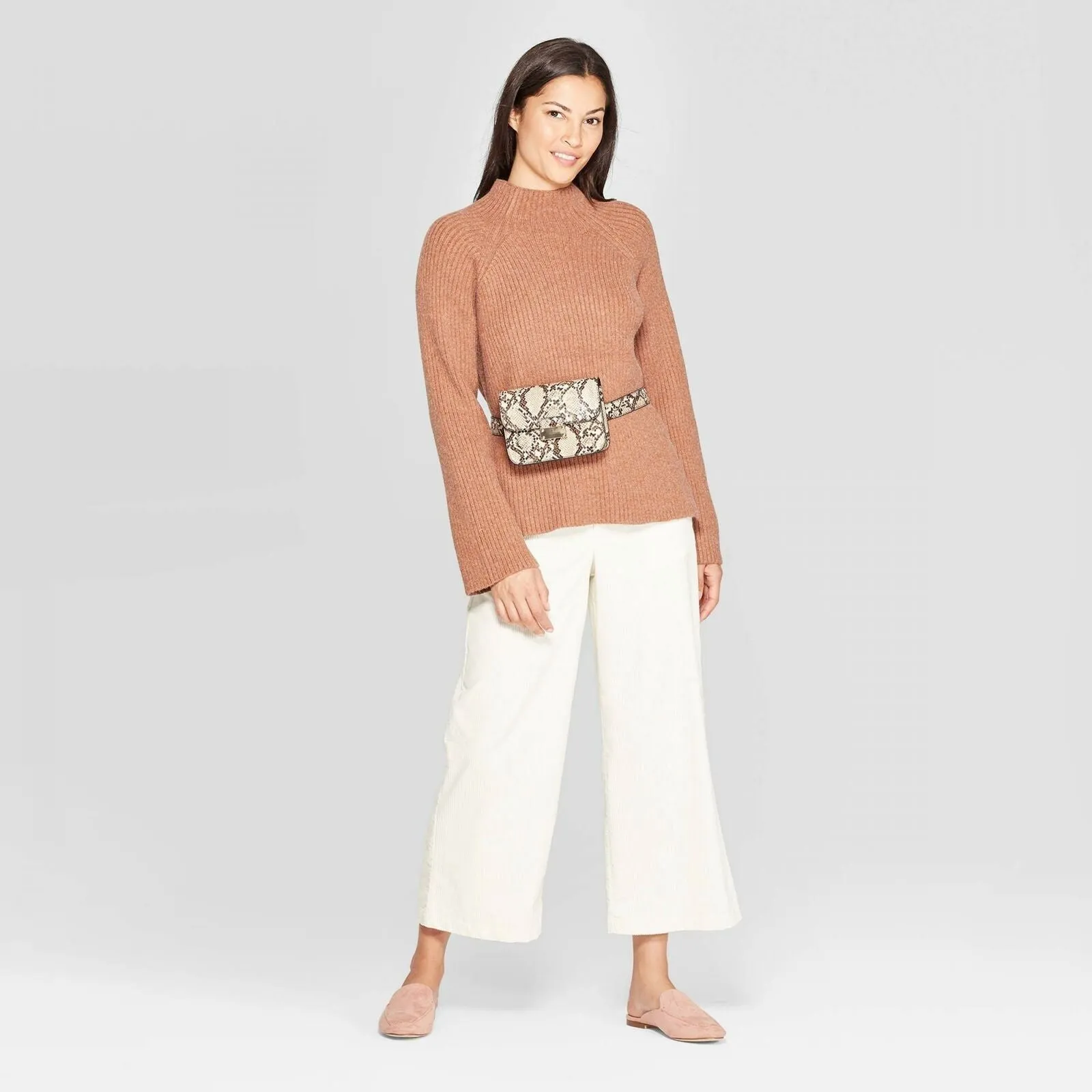 A New Day Women's Ribbed Long Sleeve Crewneck Pullover Sweater