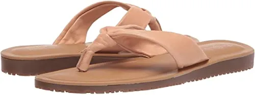 Bella Vita Made in Italy Women's Thong Sandal Flat, Natural Italian Leather, 8