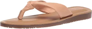 Bella Vita Made in Italy Women's Thong Sandal Flat, Natural Italian Leather, 8