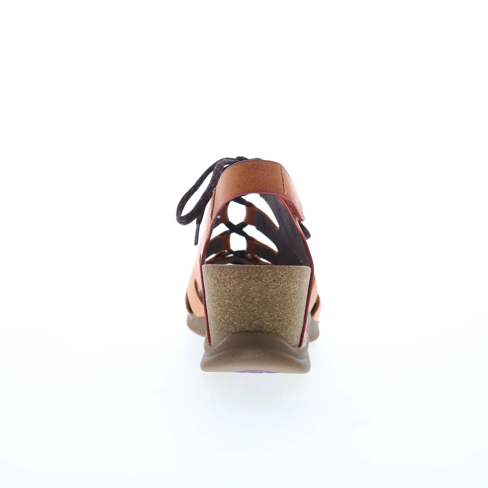 Bionica Sorena BI0013603 Womens Orange Leather Strap Wedges Sandals Shoes