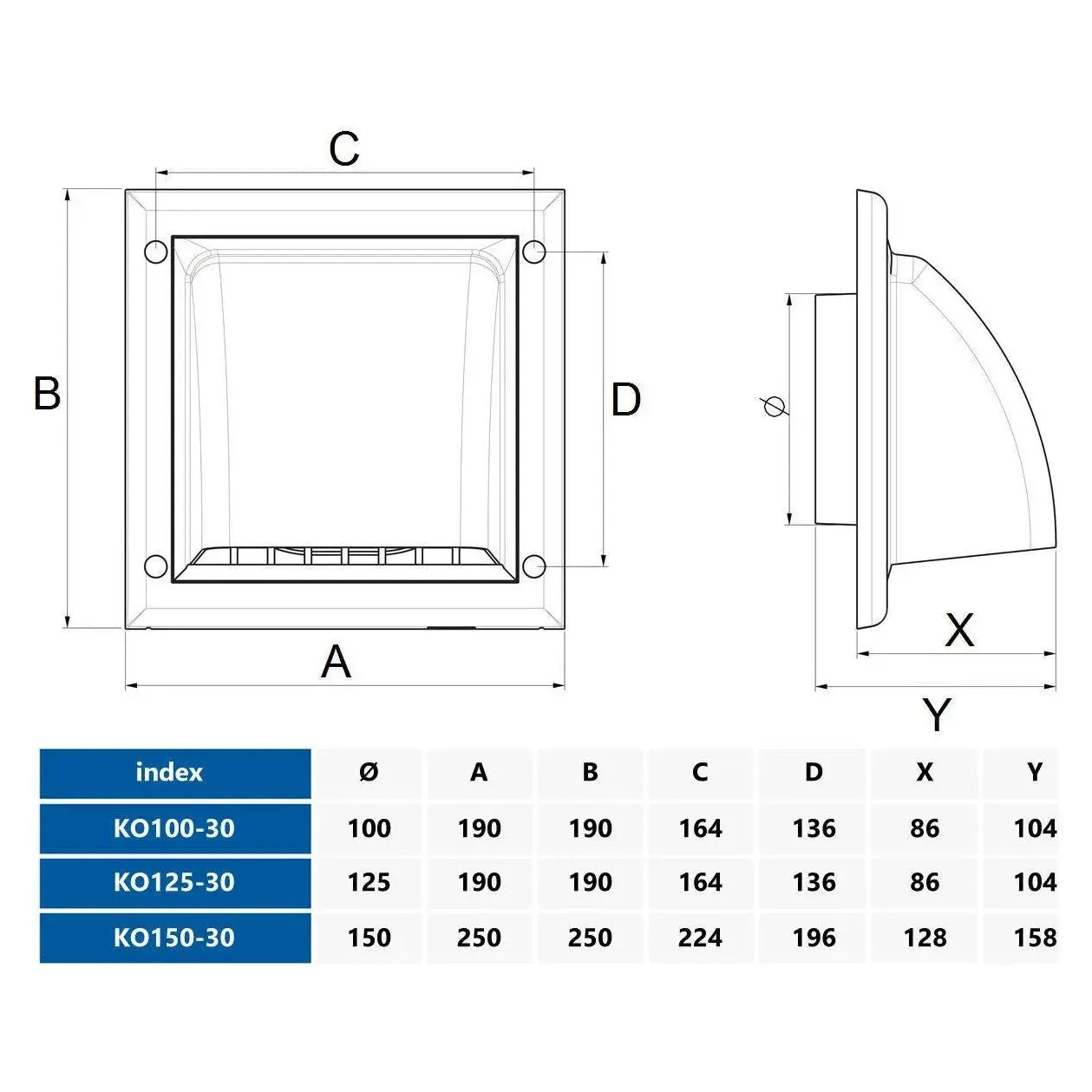 Brown Ventilation Grille Covering Return Flap Outer Cover
