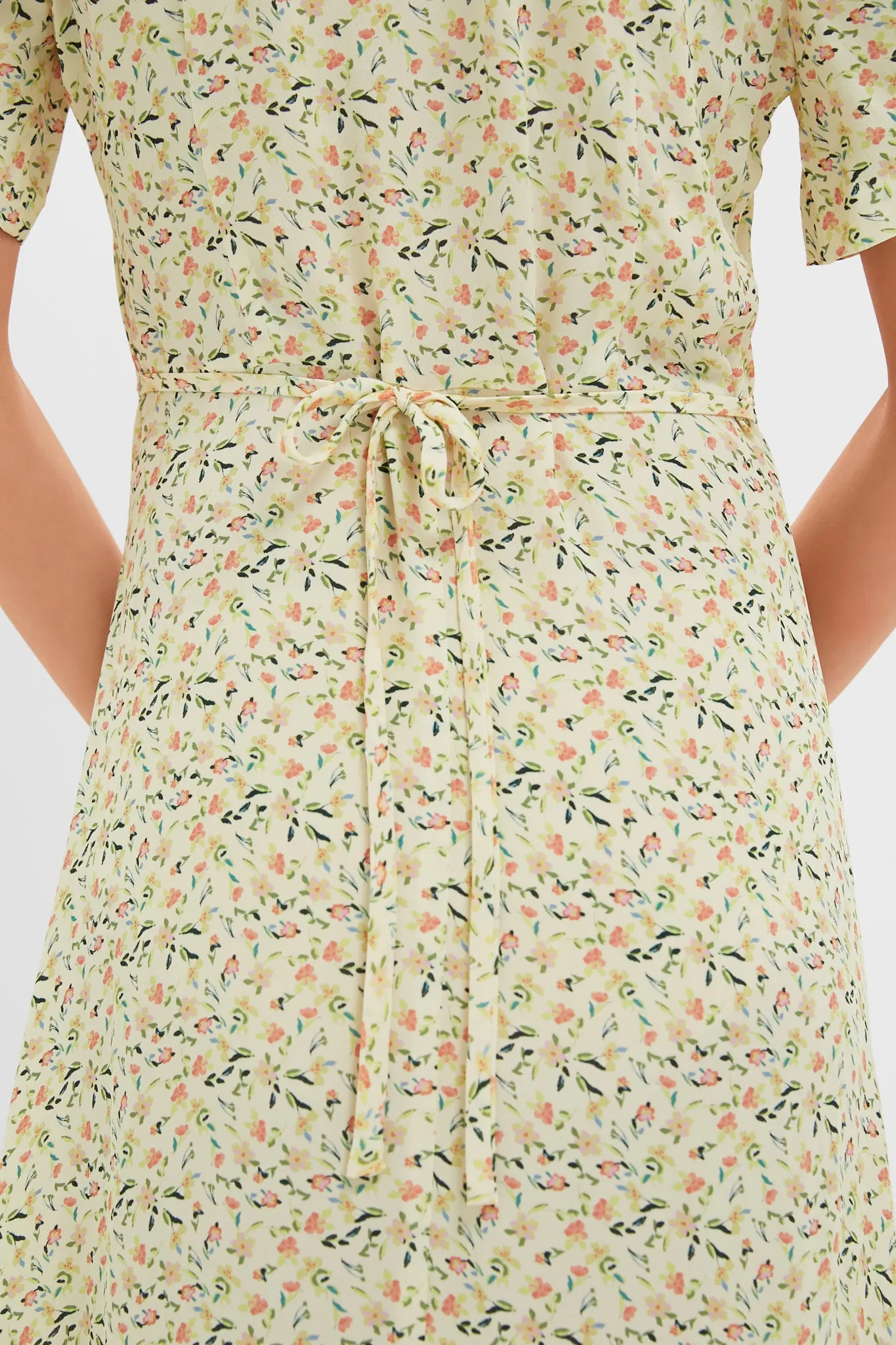 Butter Yellow Flowers Lucyia Antique Dress