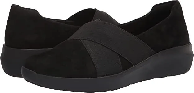 Clarks Women's Kayleigh Slip Black Suede 26163398