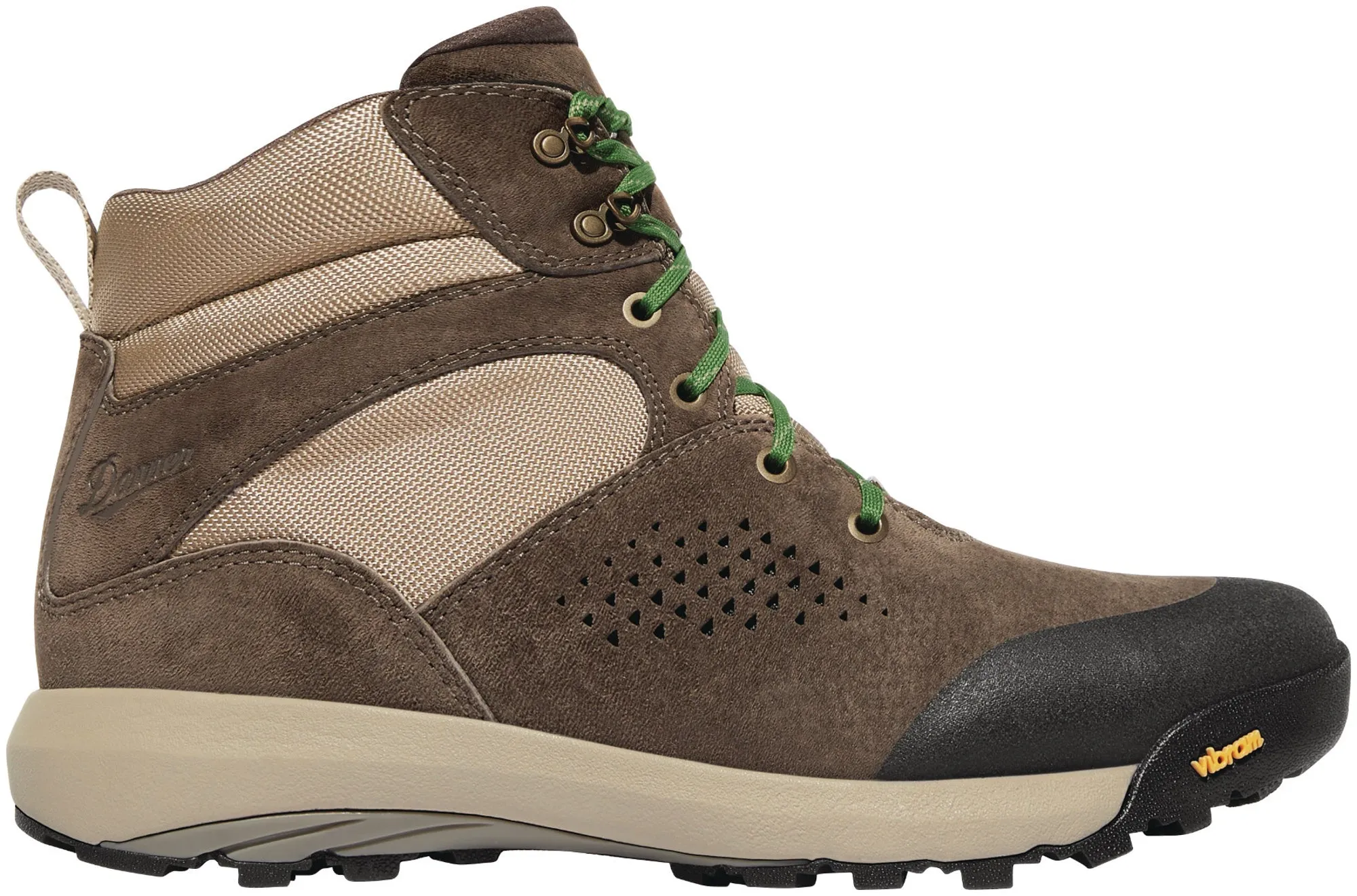 Danner Womens Inquire Mid Brown/Cactus Suede Hiking Boots
