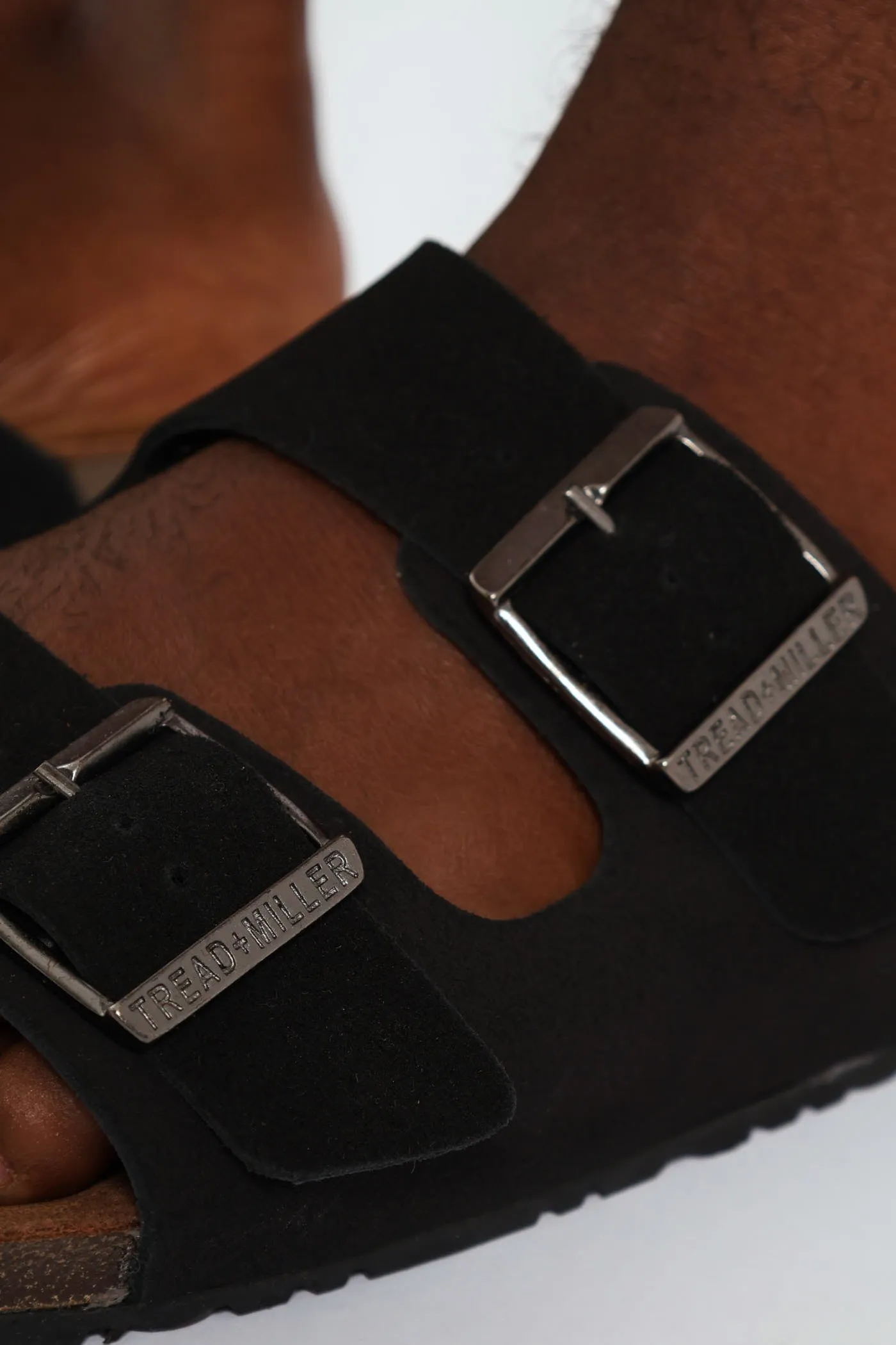Double Buckle Comfort Sandal - Black