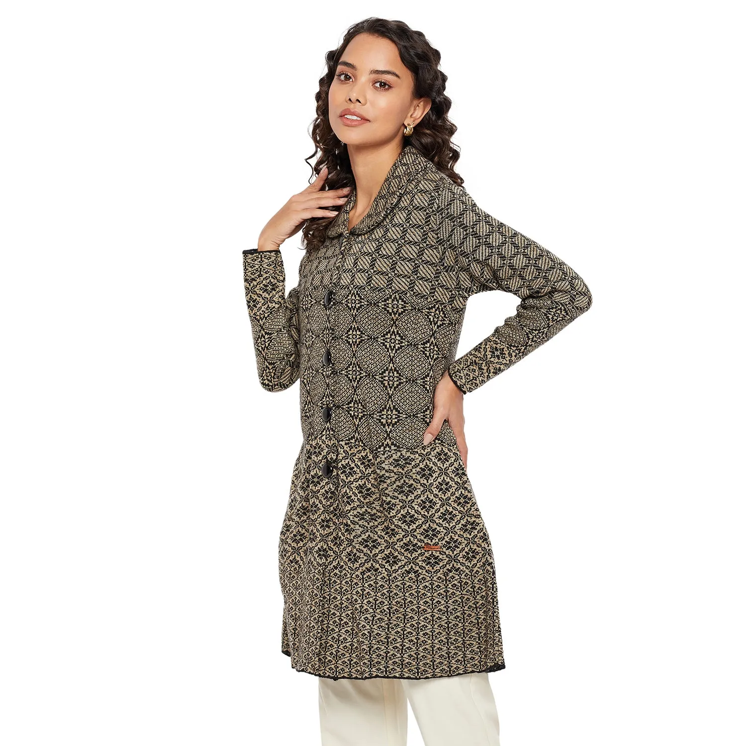Duke Stardust Women Collared Neck Cardigan  (SDS1136)