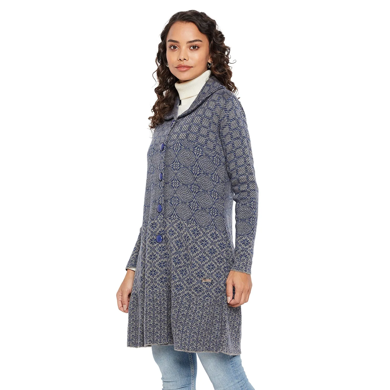 Duke Stardust Women Collared Neck Cardigan  (SDS1136)