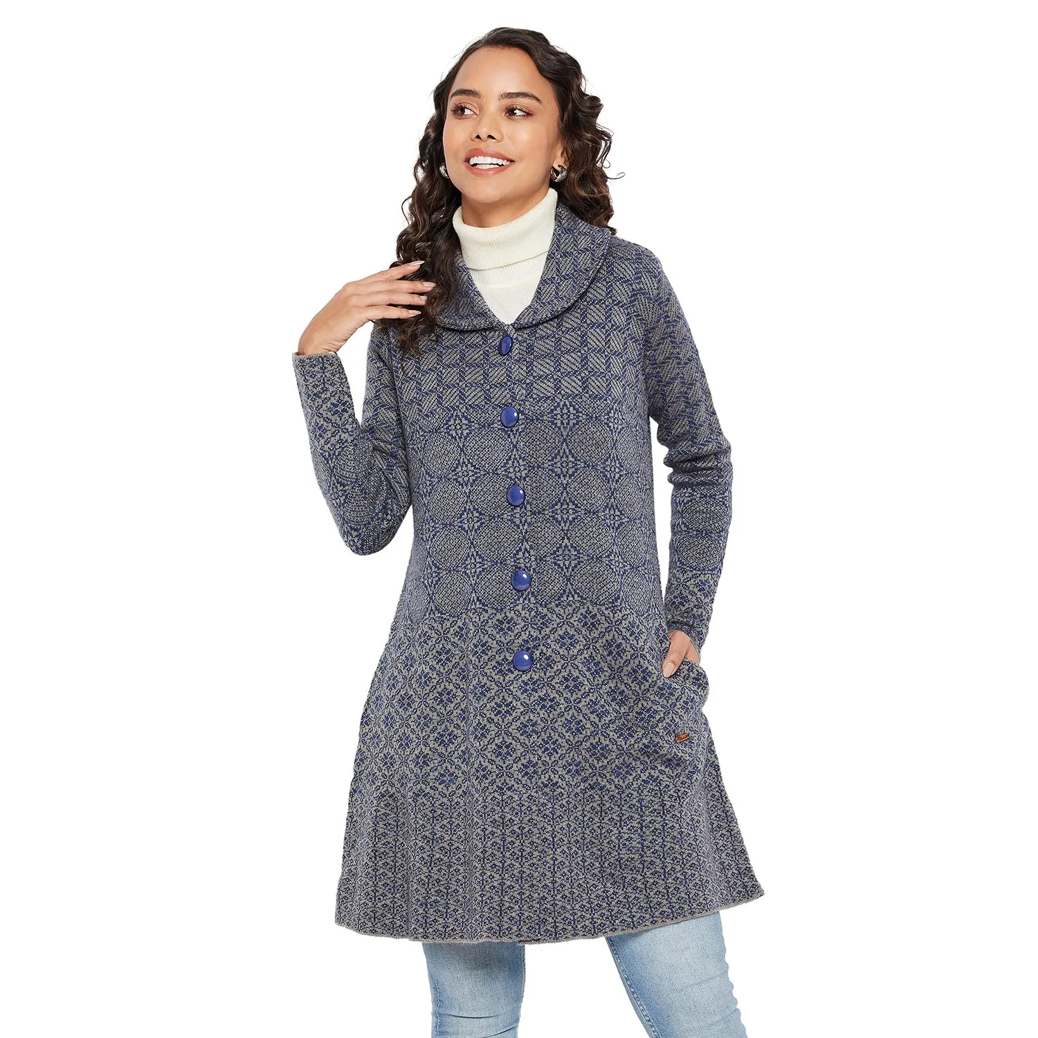 Duke Stardust Women Collared Neck Cardigan  (SDS1136)