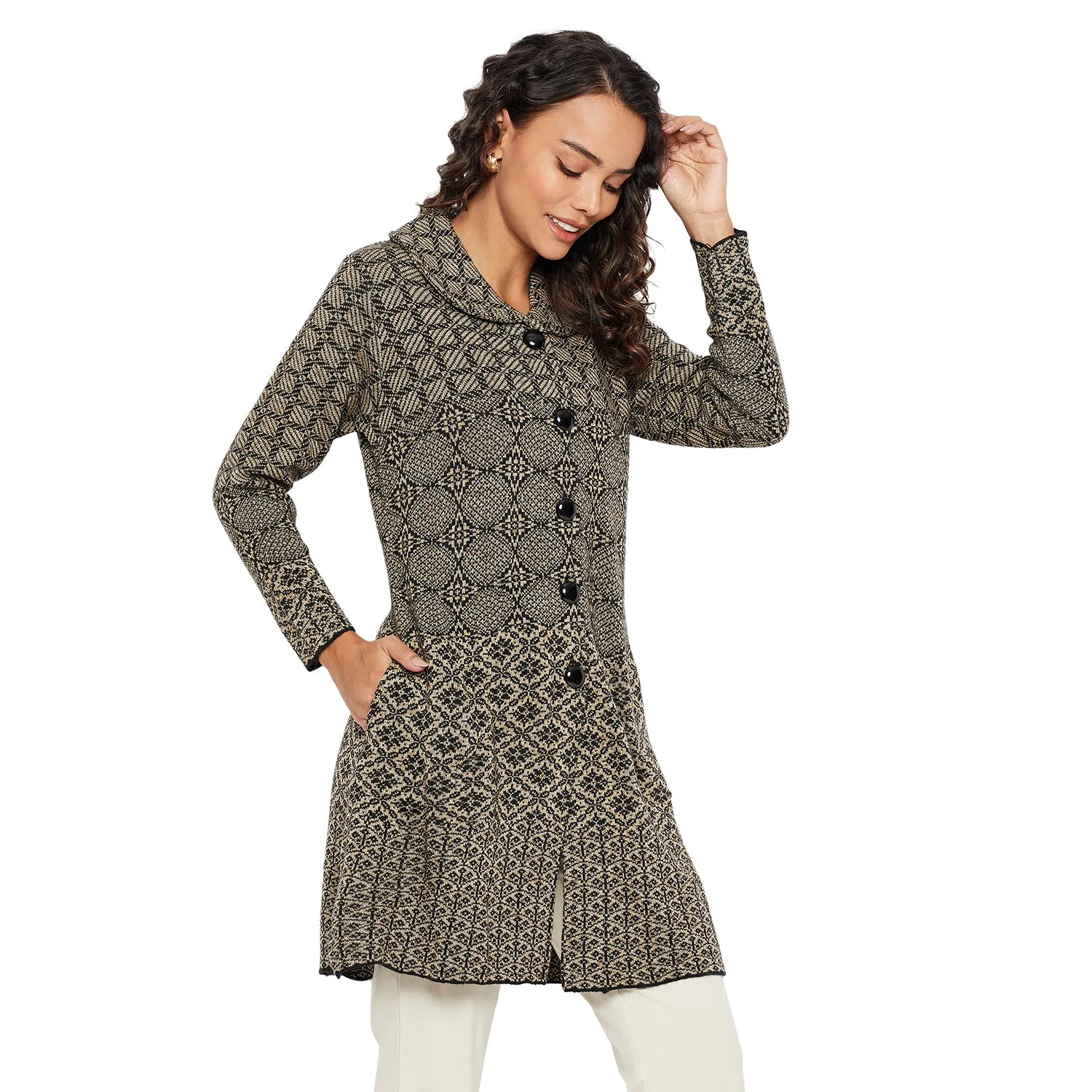 Duke Stardust Women Collared Neck Cardigan  (SDS1136)