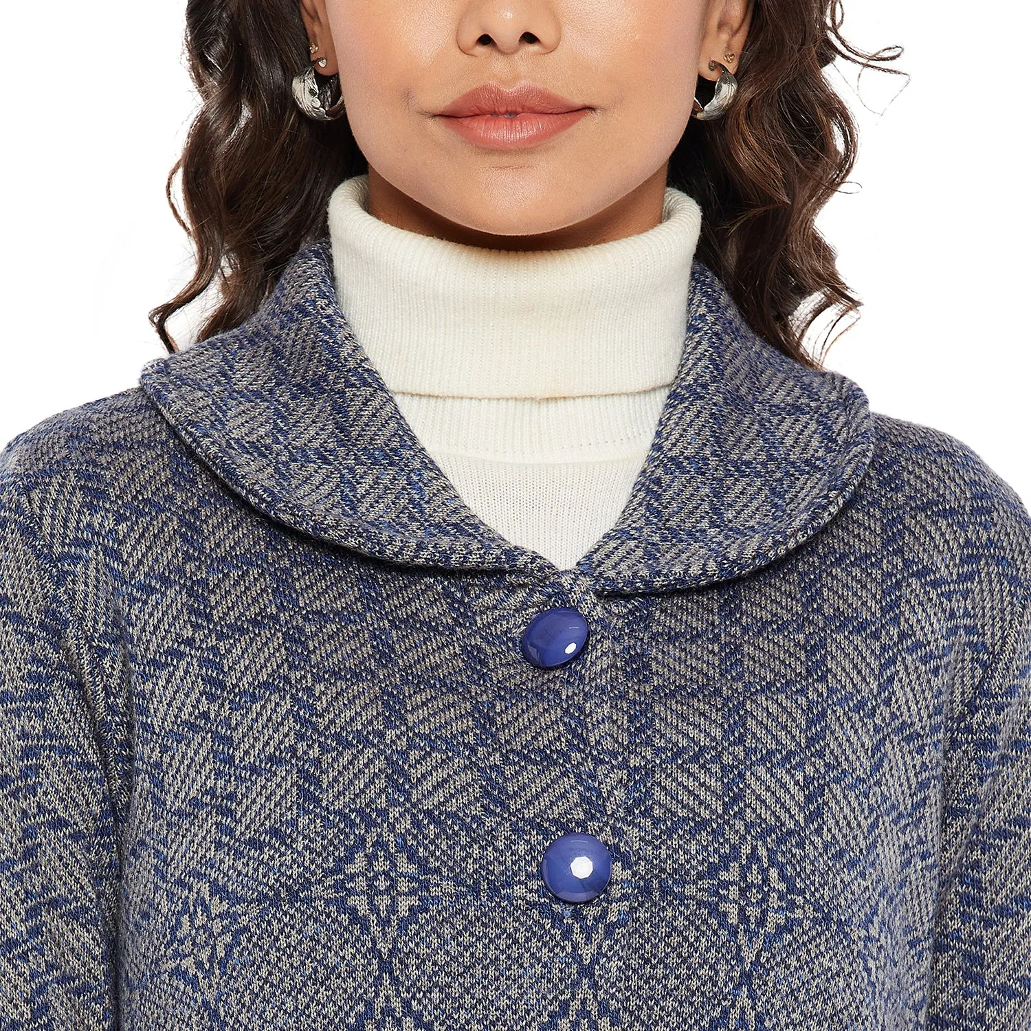 Duke Stardust Women Collared Neck Cardigan  (SDS1136)