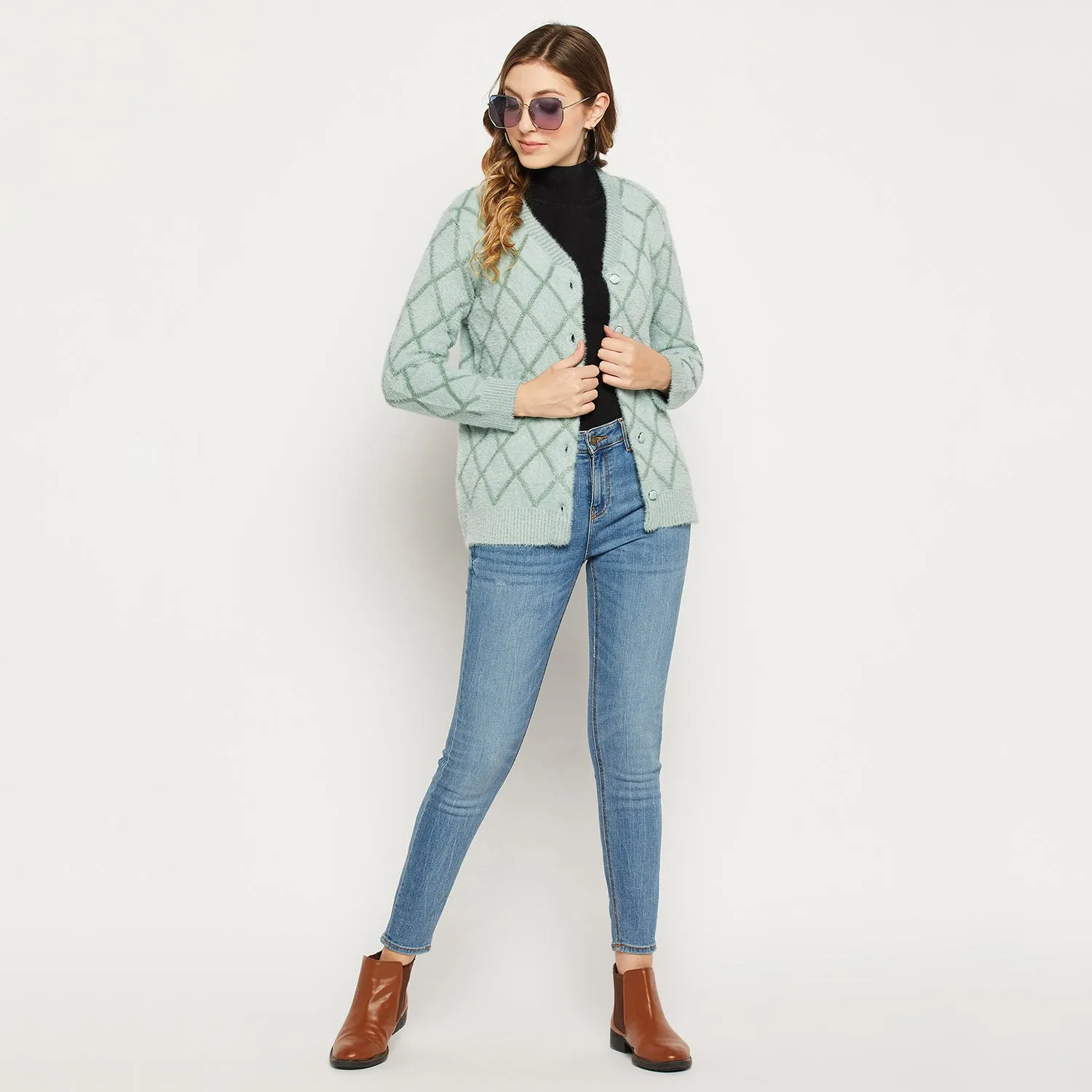 Duke Stardust Women Full Sleeve Cardigan (SDS9714)
