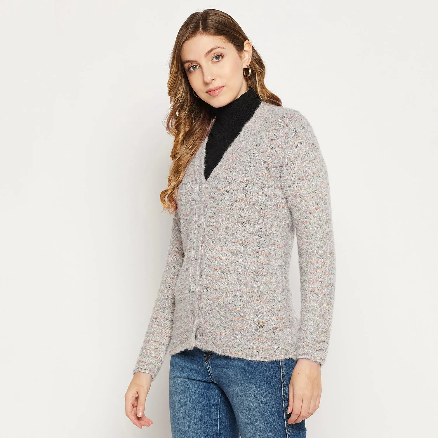 Duke Stardust Women Full Sleeve Cardigan (SDS9739)