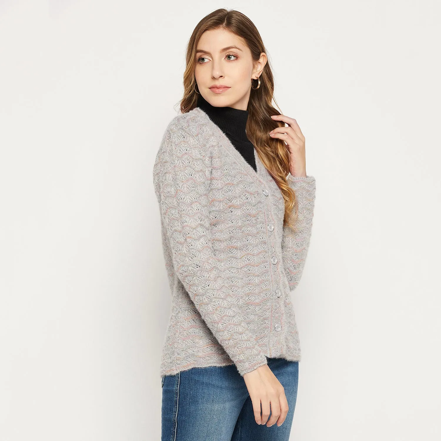 Duke Stardust Women Full Sleeve Cardigan (SDS9739)