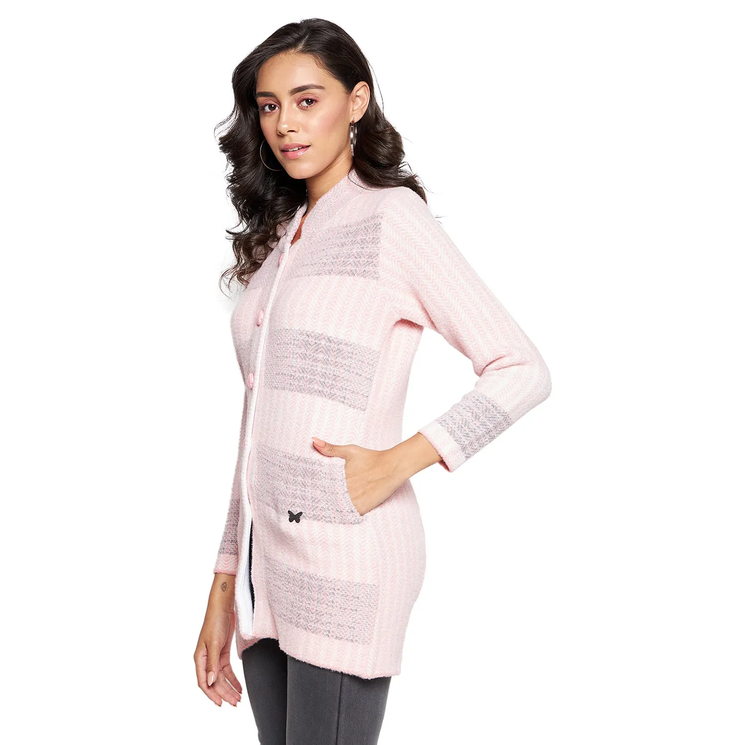Duke Stardust Women Full sleeve Collared Neck Cardigan (SDS1115)