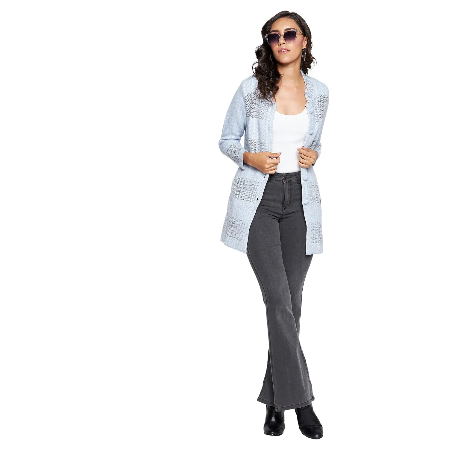 Duke Stardust Women Full sleeve Collared Neck Cardigan (SDS1115)
