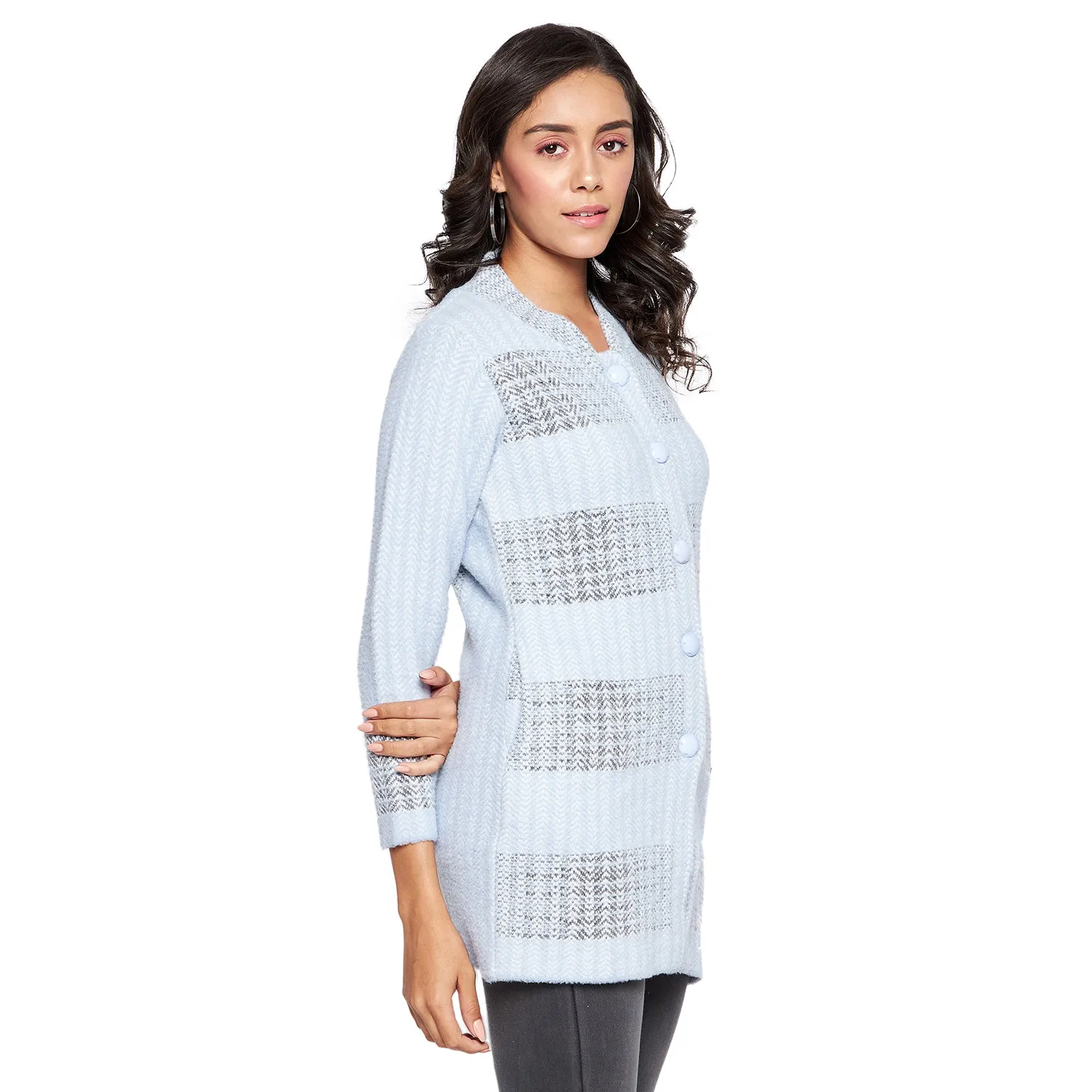 Duke Stardust Women Full sleeve Collared Neck Cardigan (SDS1115)