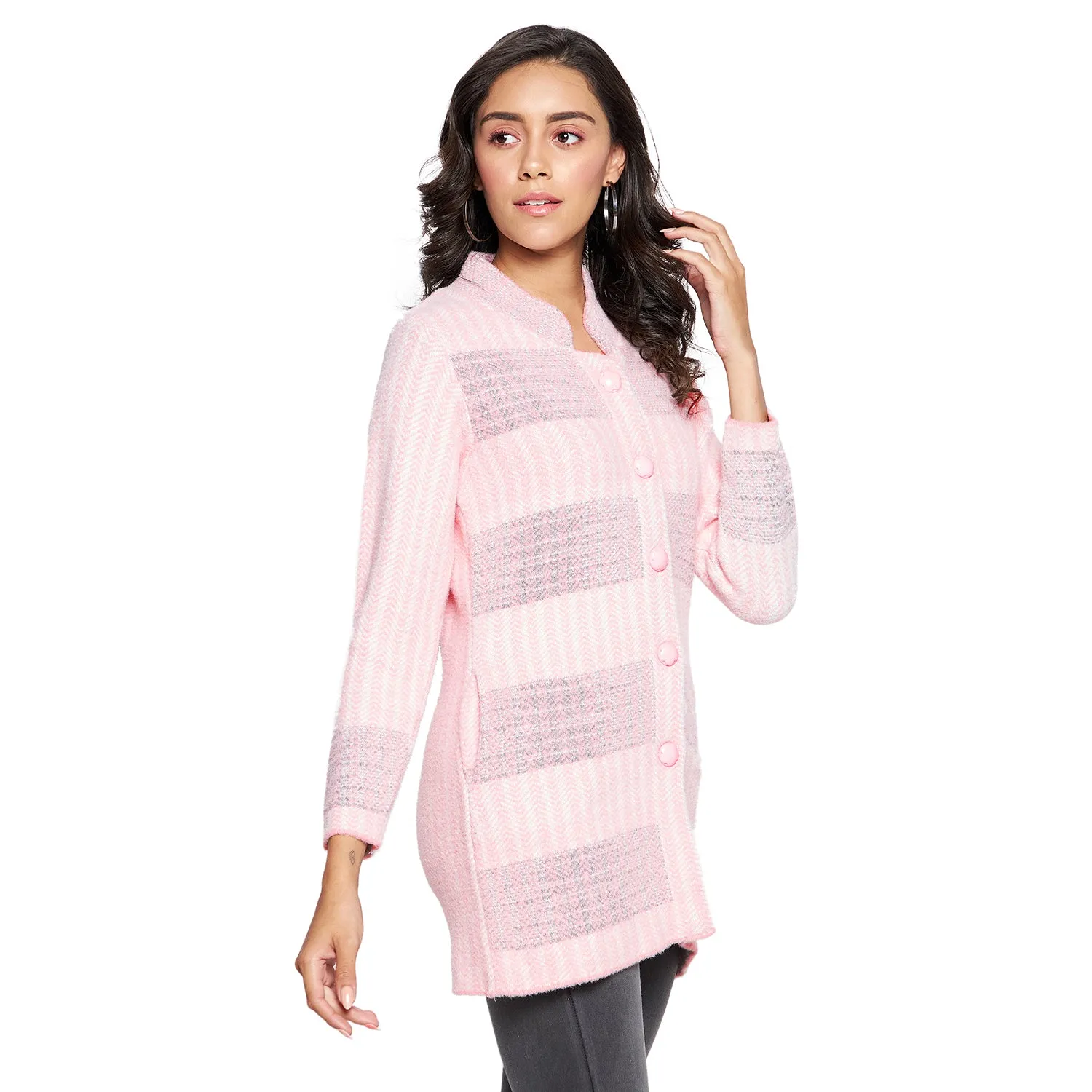 Duke Stardust Women Full sleeve Collared Neck Cardigan (SDS1115)