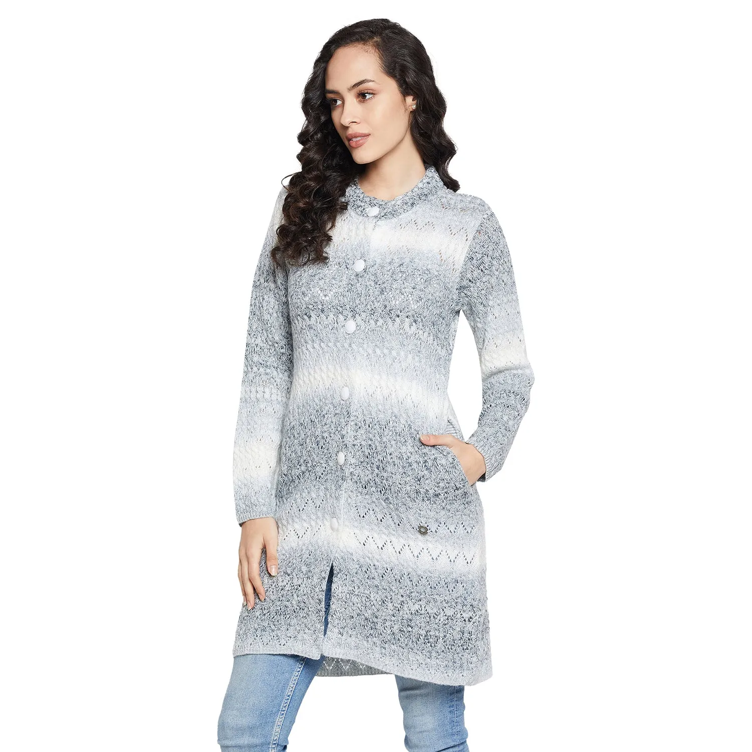 Duke Stardust Women Full sleeve Round Neck Cardigan (SDS1097)