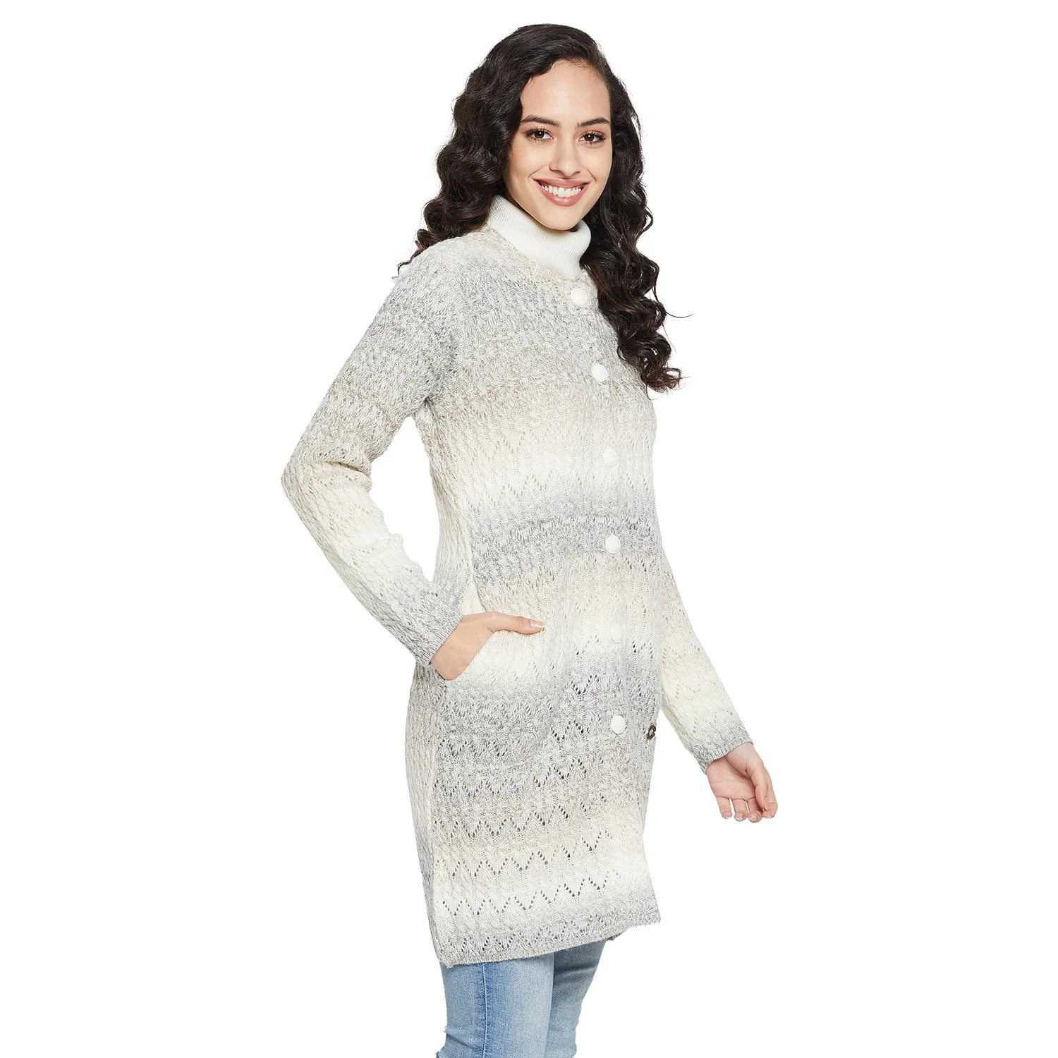 Duke Stardust Women Full sleeve Round Neck Cardigan (SDS1097)