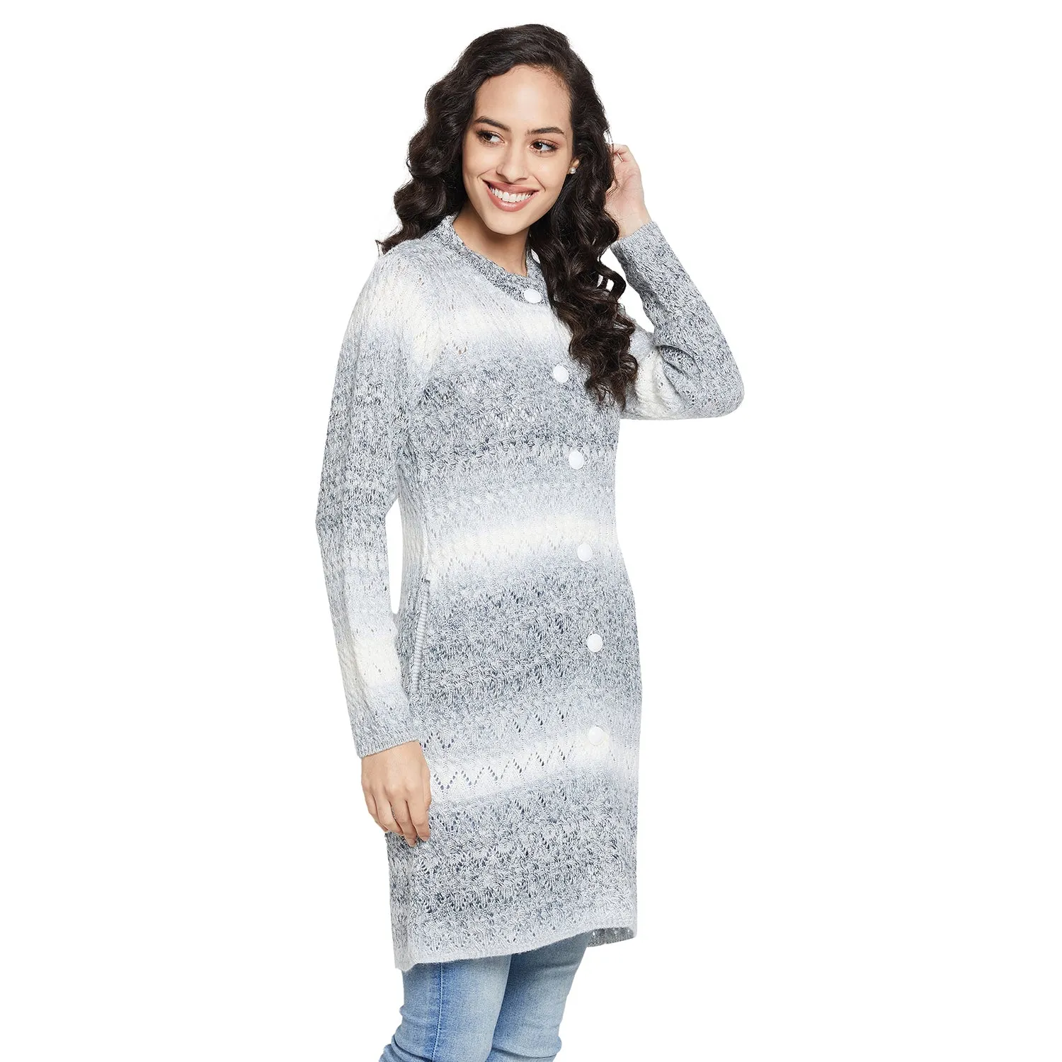 Duke Stardust Women Full sleeve Round Neck Cardigan (SDS1097)