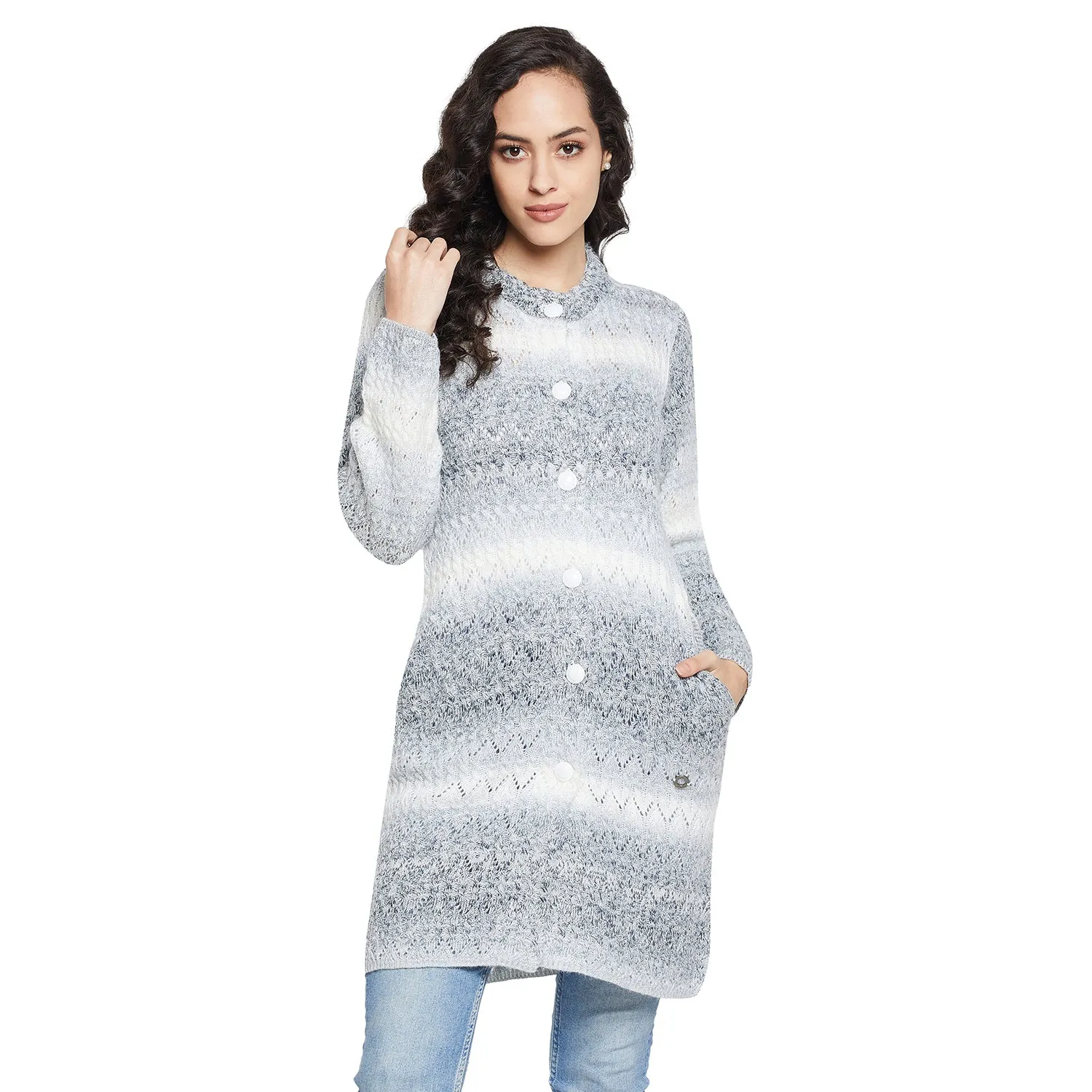 Duke Stardust Women Full sleeve Round Neck Cardigan (SDS1097)