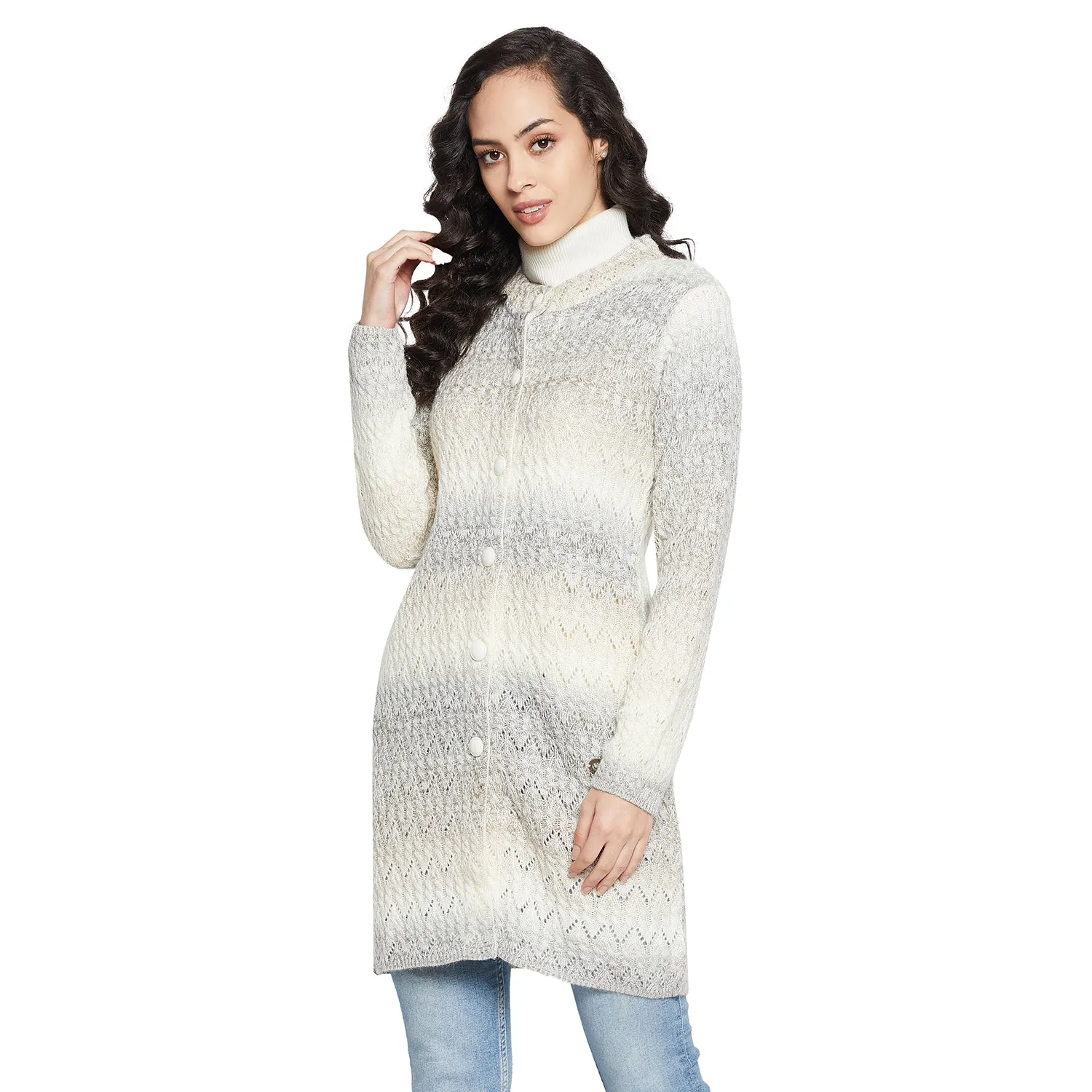 Duke Stardust Women Full sleeve Round Neck Cardigan (SDS1097)