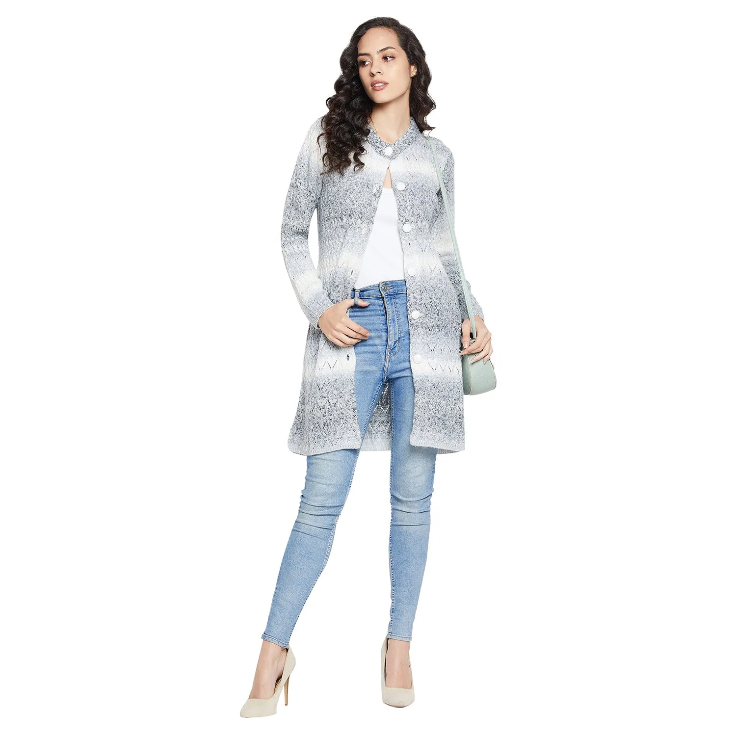Duke Stardust Women Full sleeve Round Neck Cardigan (SDS1097)