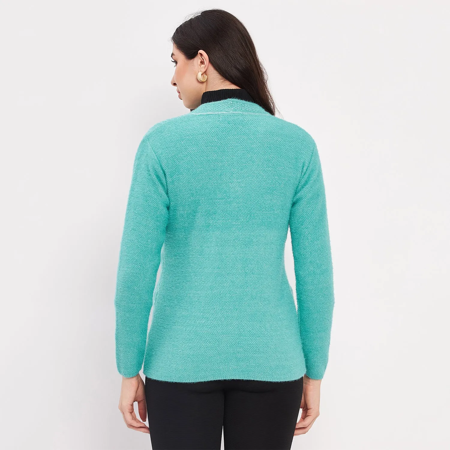 Duke Stardust Women Full Sleeve Self Design Cardigan (LQS9725)