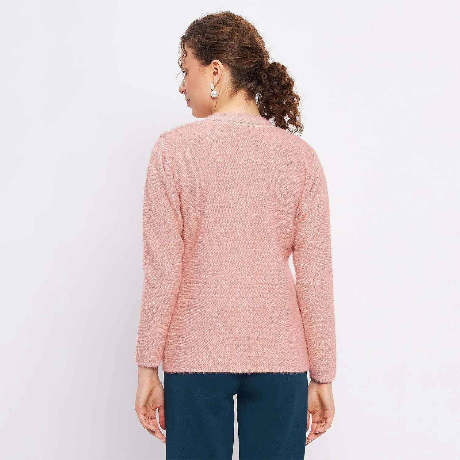 Duke Stardust Women Full Sleeve Self Design Cardigan (LQS9725)