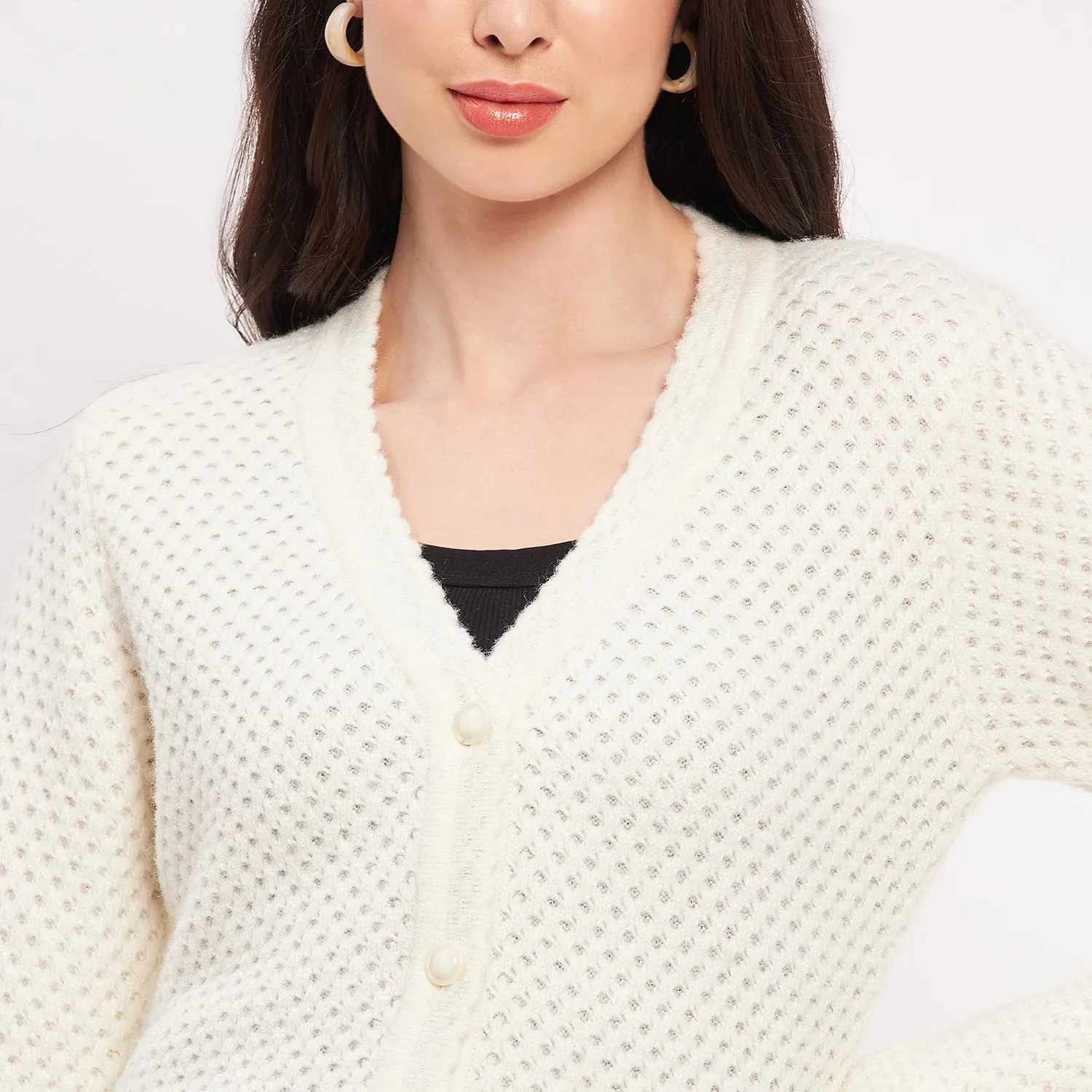 Duke Stardust Women Full Sleeve Self Design Cardigan (SDS1135)