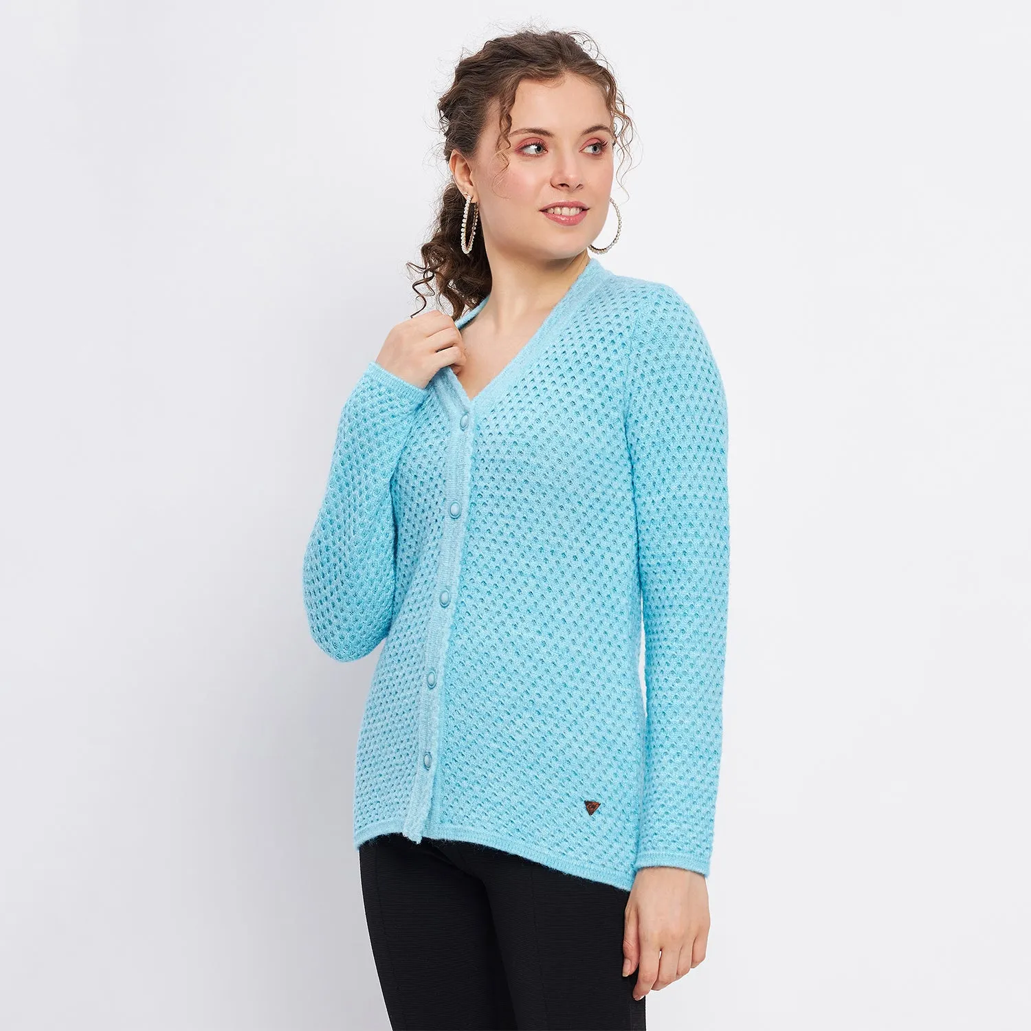 Duke Stardust Women Full Sleeve Self Design Cardigan (SDS1135)