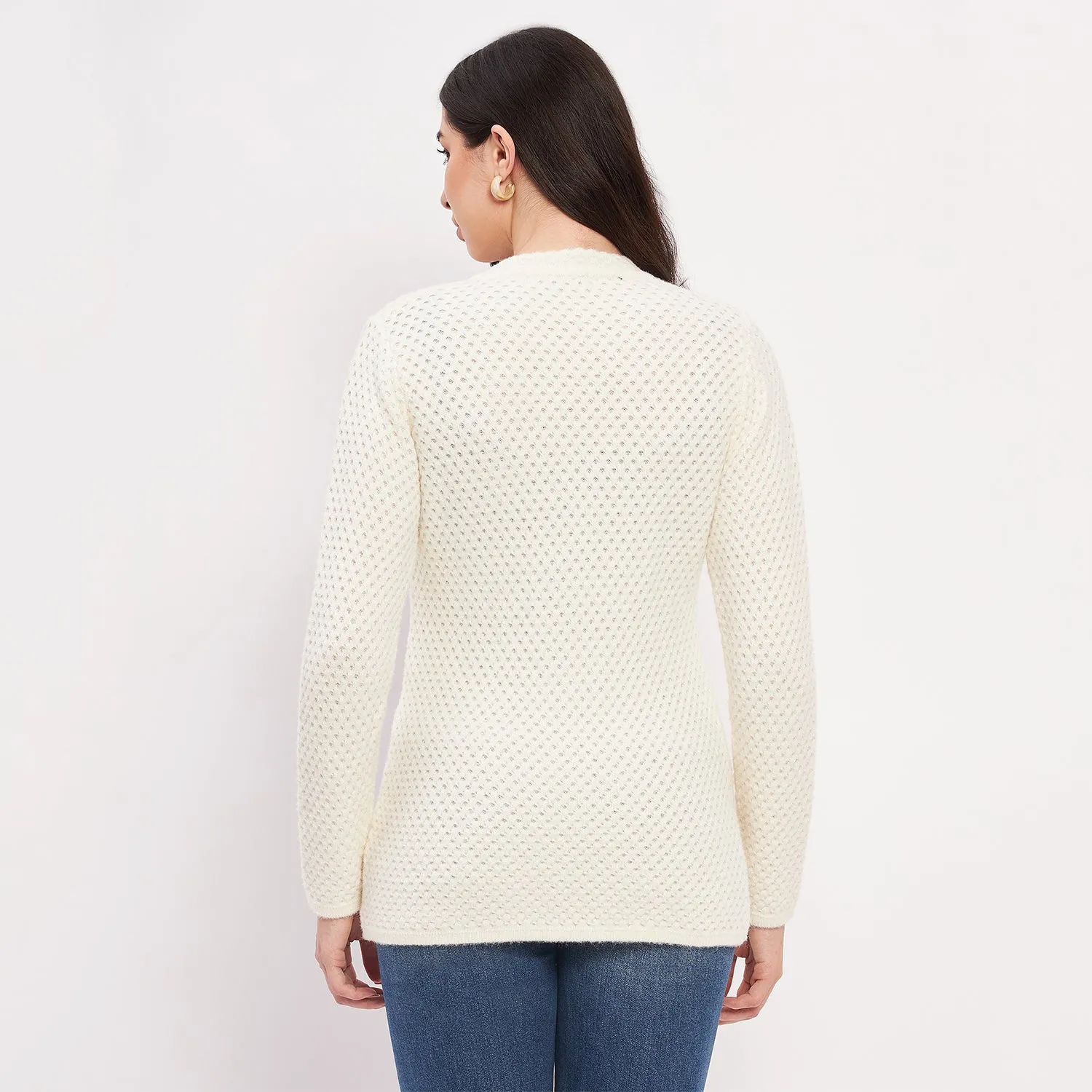 Duke Stardust Women Full Sleeve Self Design Cardigan (SDS1135)