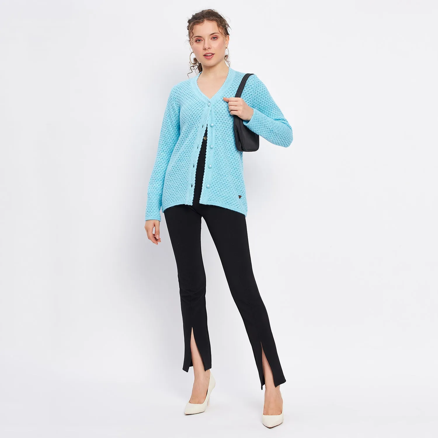 Duke Stardust Women Full Sleeve Self Design Cardigan (SDS1135)