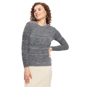 Duke Stardust Women Full Sleeve Self Design Sweater (LQS9772)