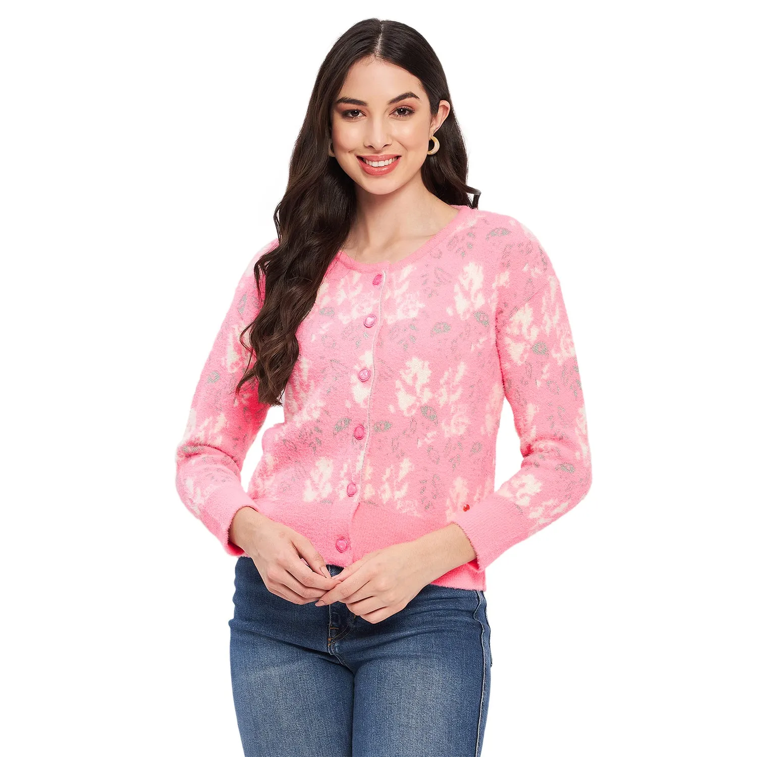 Duke Stardust Women Full Sleeve Self Design Sweater (LQS9810)