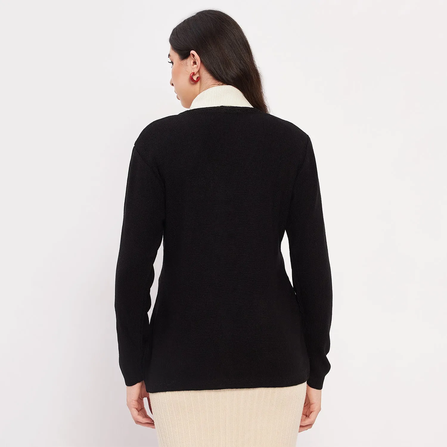 Duke Stardust Women Full Sleeve Solid Cardigan (LQS9612)