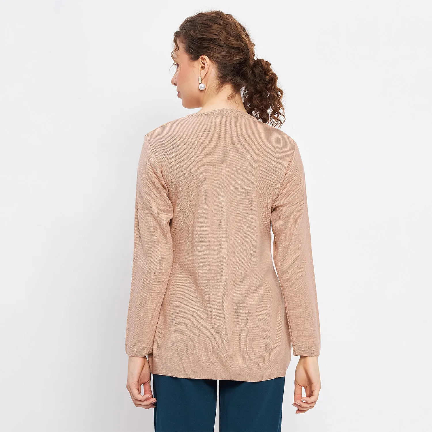Duke Stardust Women Full Sleeve Solid Cardigan (LQS9612)