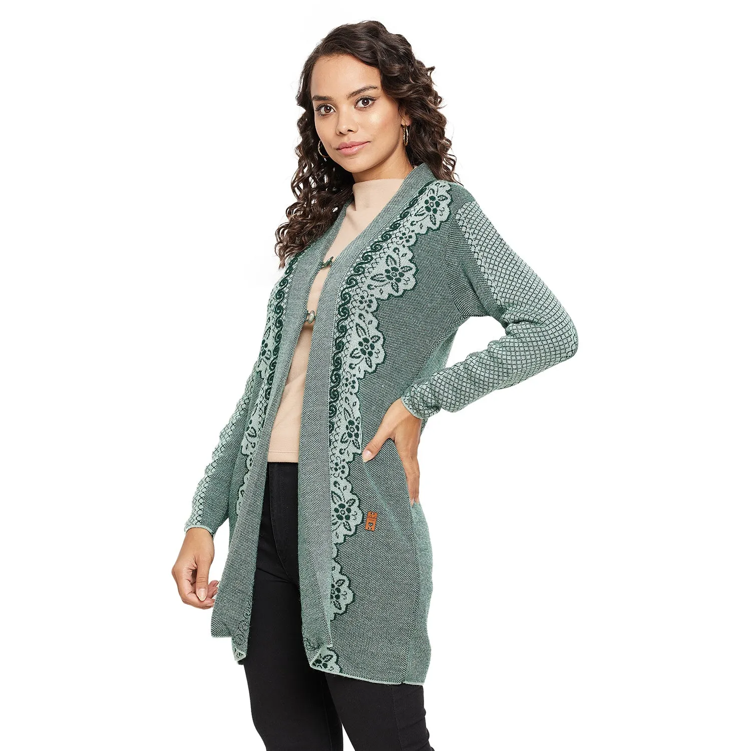 Duke Stardust Women Full sleeve V Neck Cardigan (SDS1133)