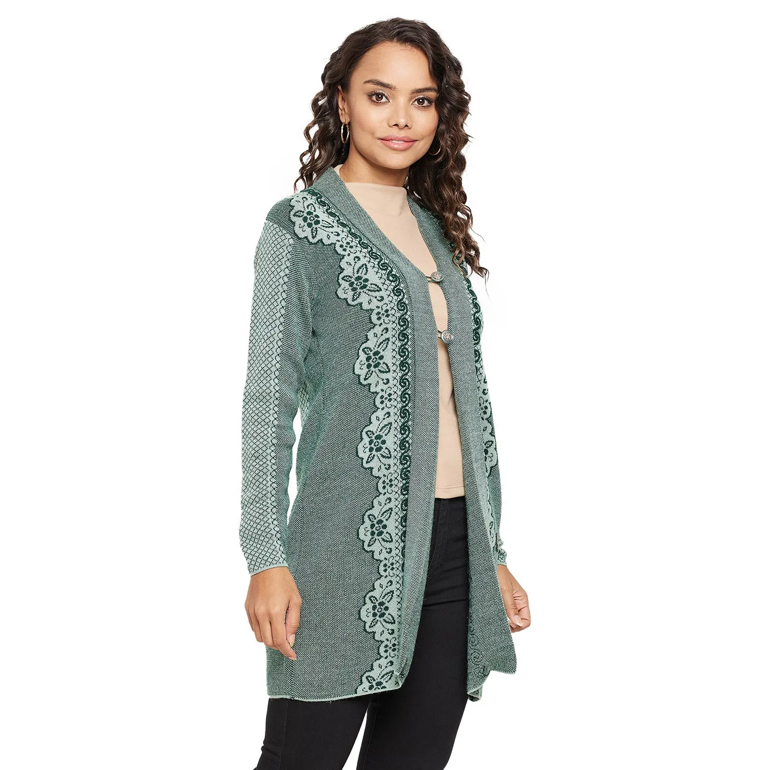 Duke Stardust Women Full sleeve V Neck Cardigan (SDS1133)