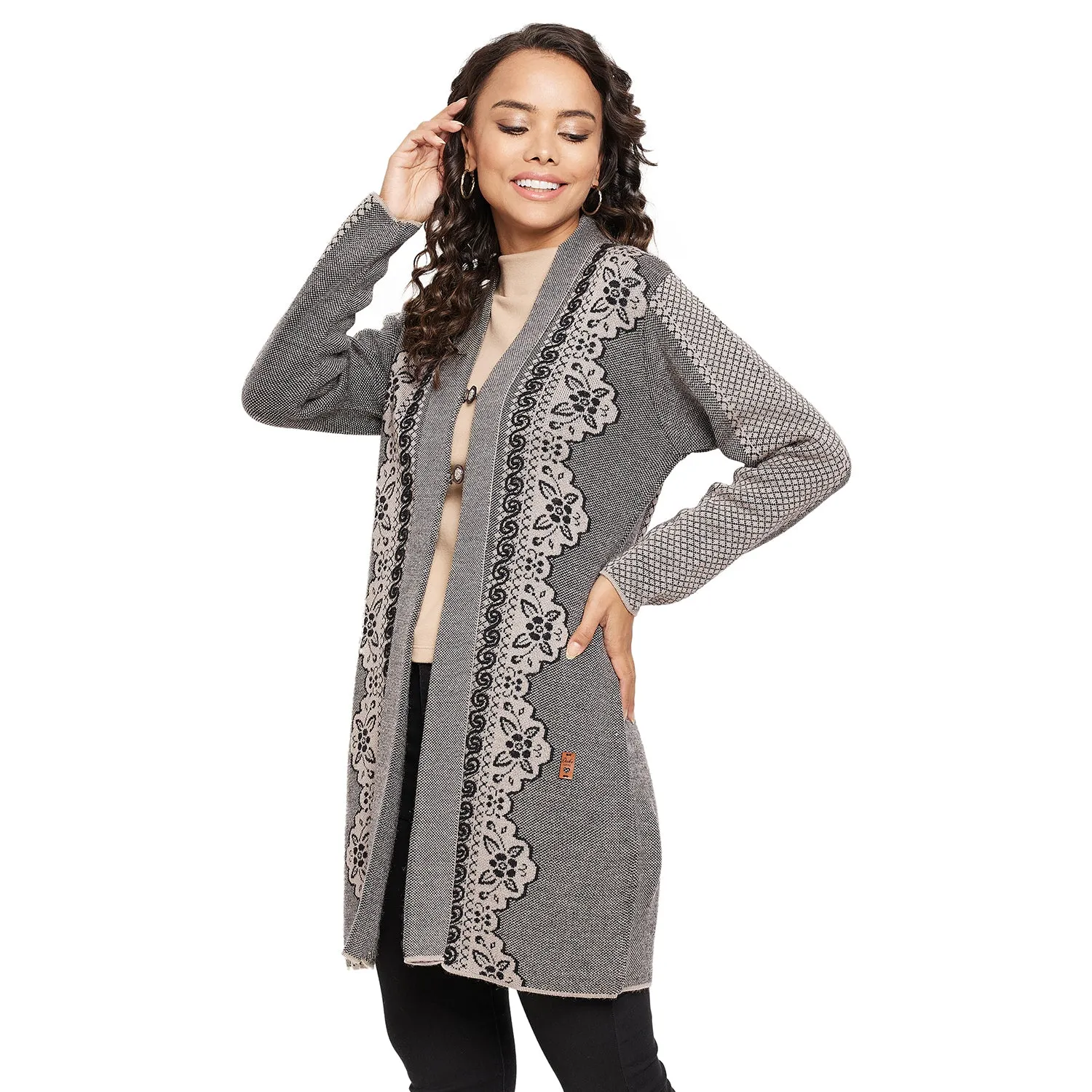 Duke Stardust Women Full sleeve V Neck Cardigan (SDS1133)