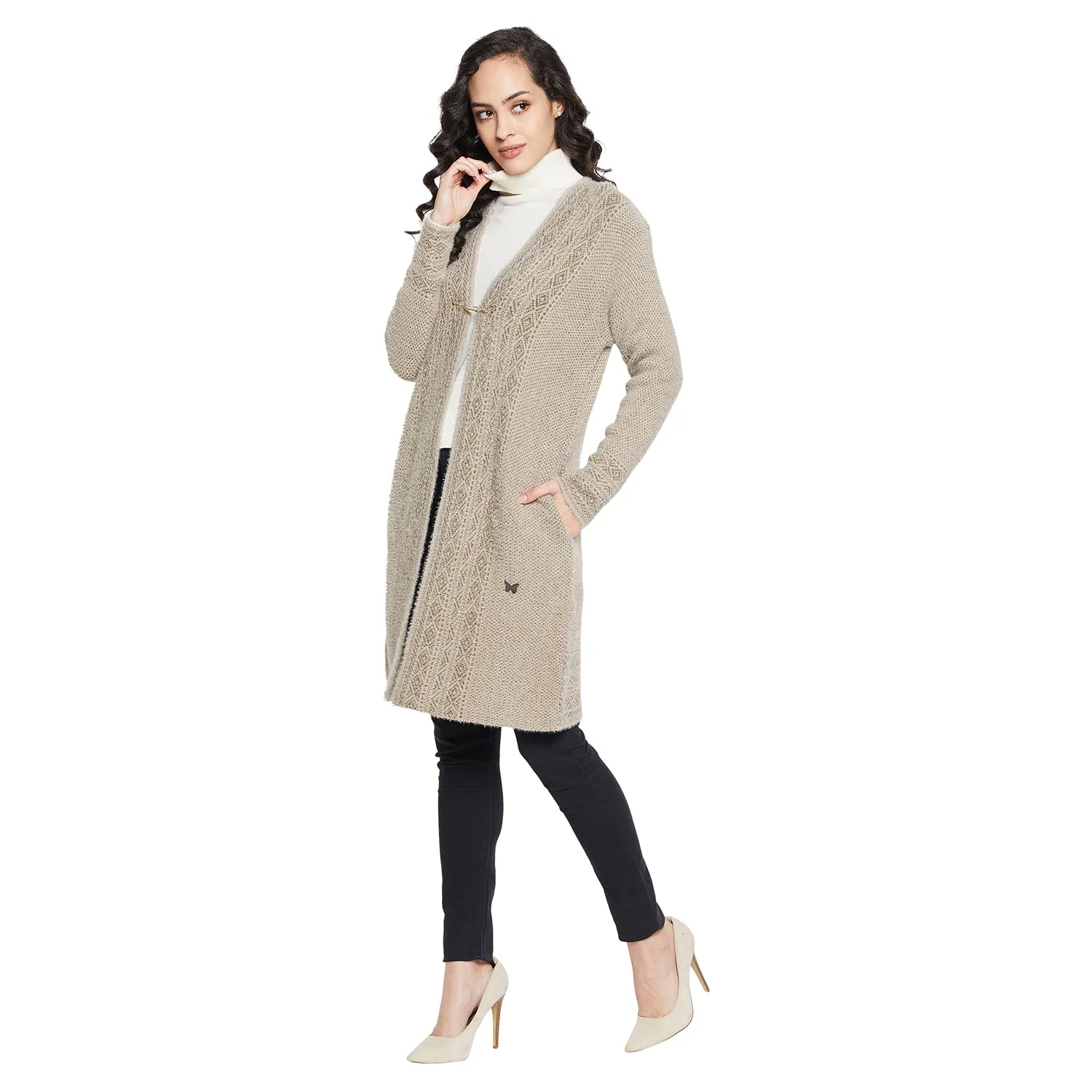 Duke Stardust Women Full sleeve V Neck Cardigan (SDS9792)