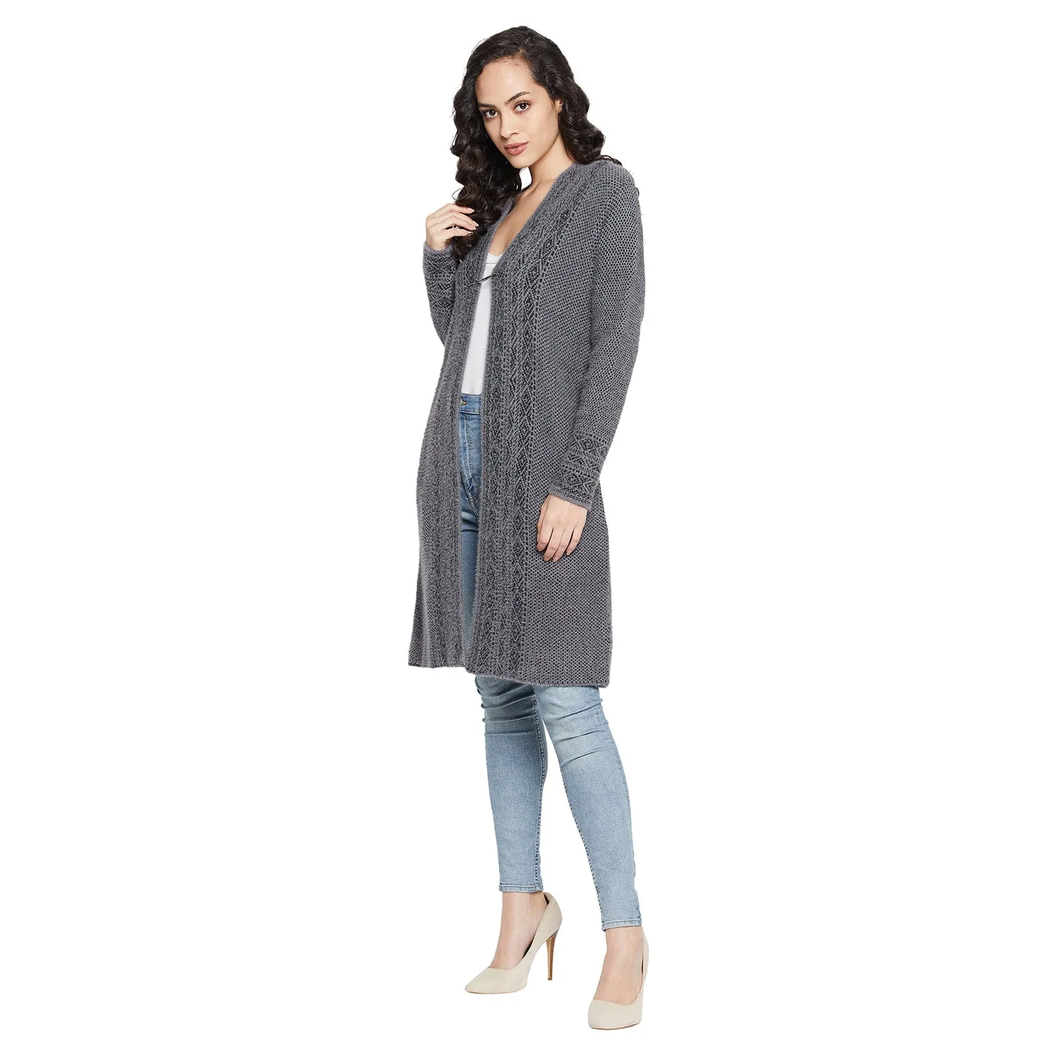 Duke Stardust Women Full sleeve V Neck Cardigan (SDS9792)