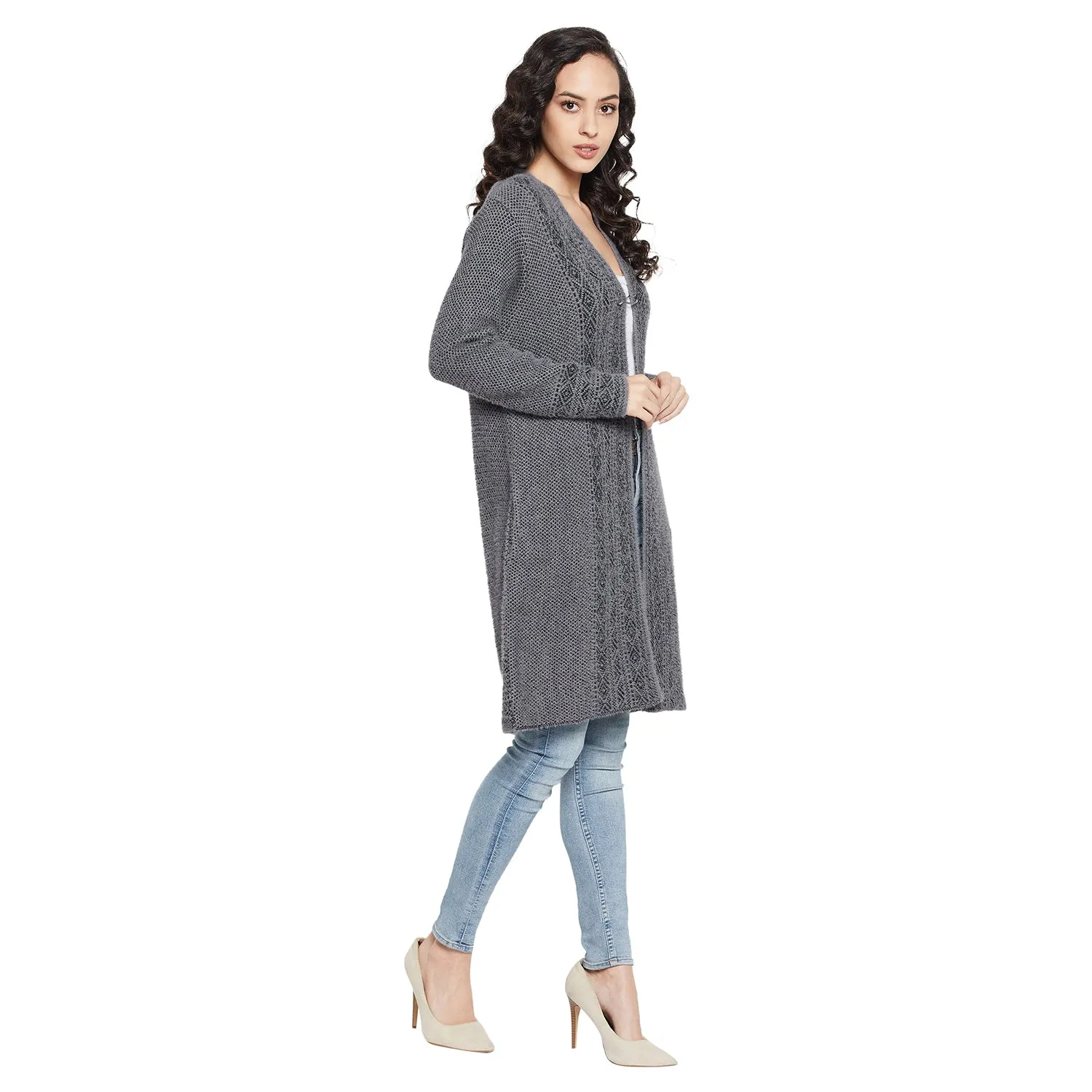 Duke Stardust Women Full sleeve V Neck Cardigan (SDS9792)