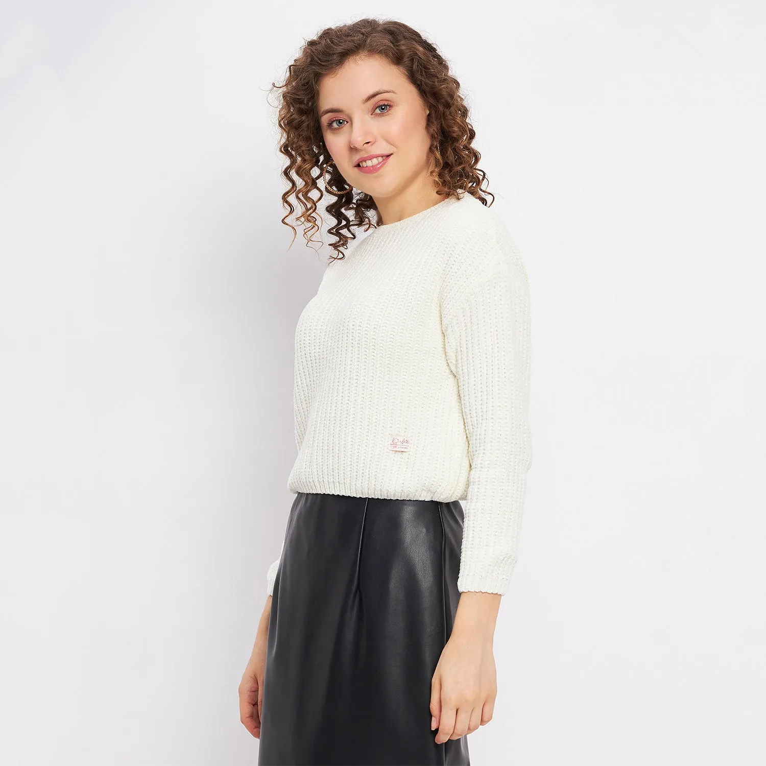 Duke Stardust Women Full Sleeve Woven Sweater (LQS9655)