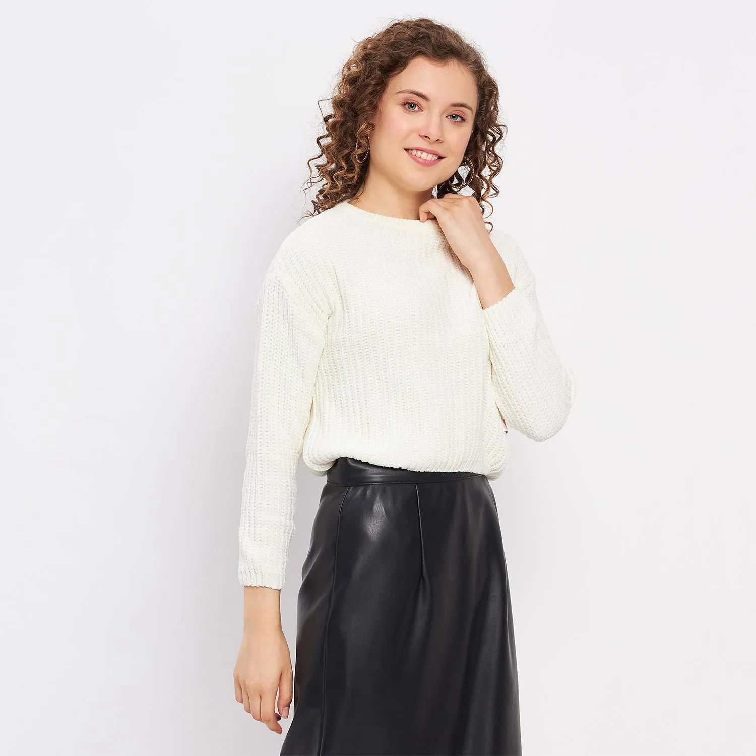 Duke Stardust Women Full Sleeve Woven Sweater (LQS9655)