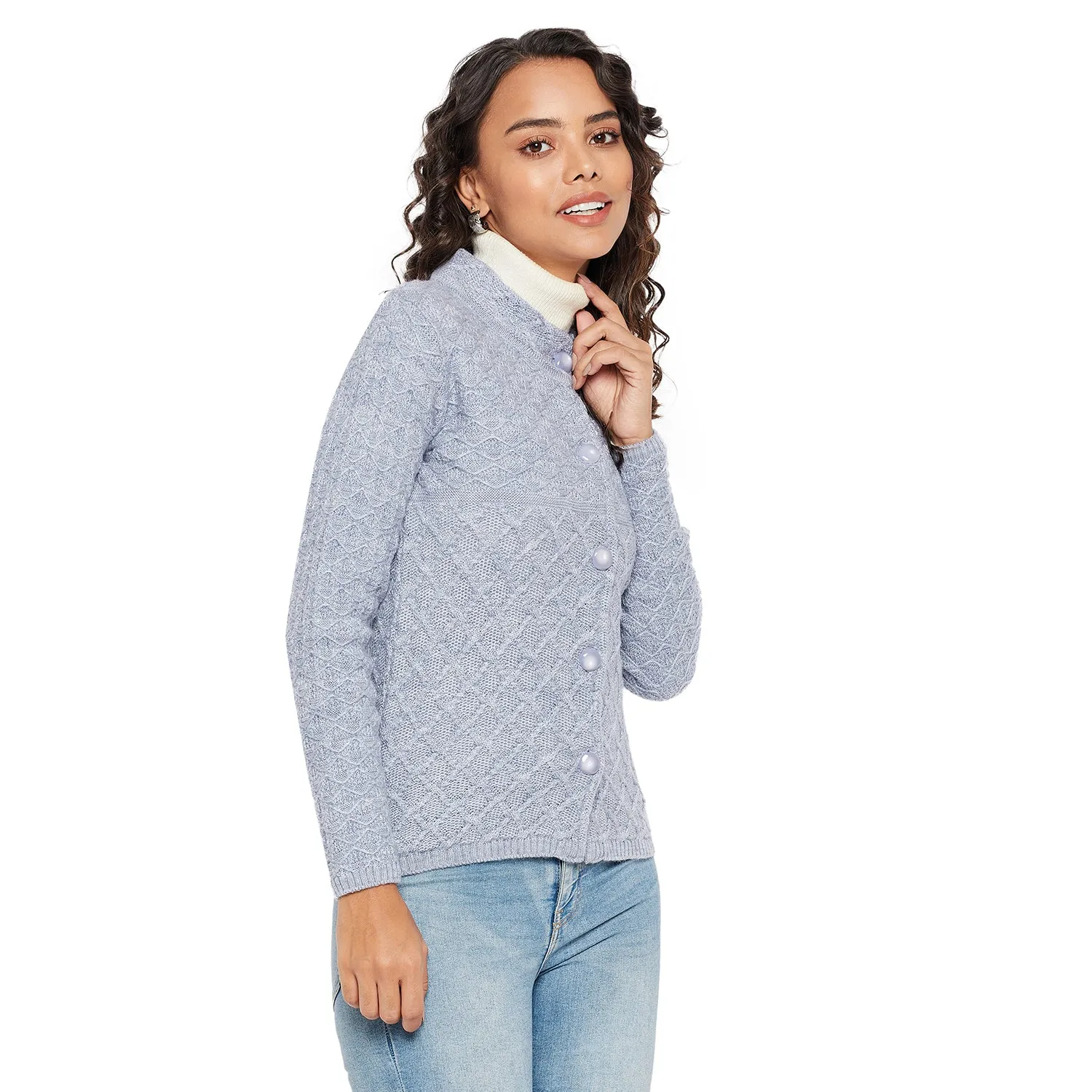 Duke Stardust Women Round Neck Cardigan  (SDS1046)