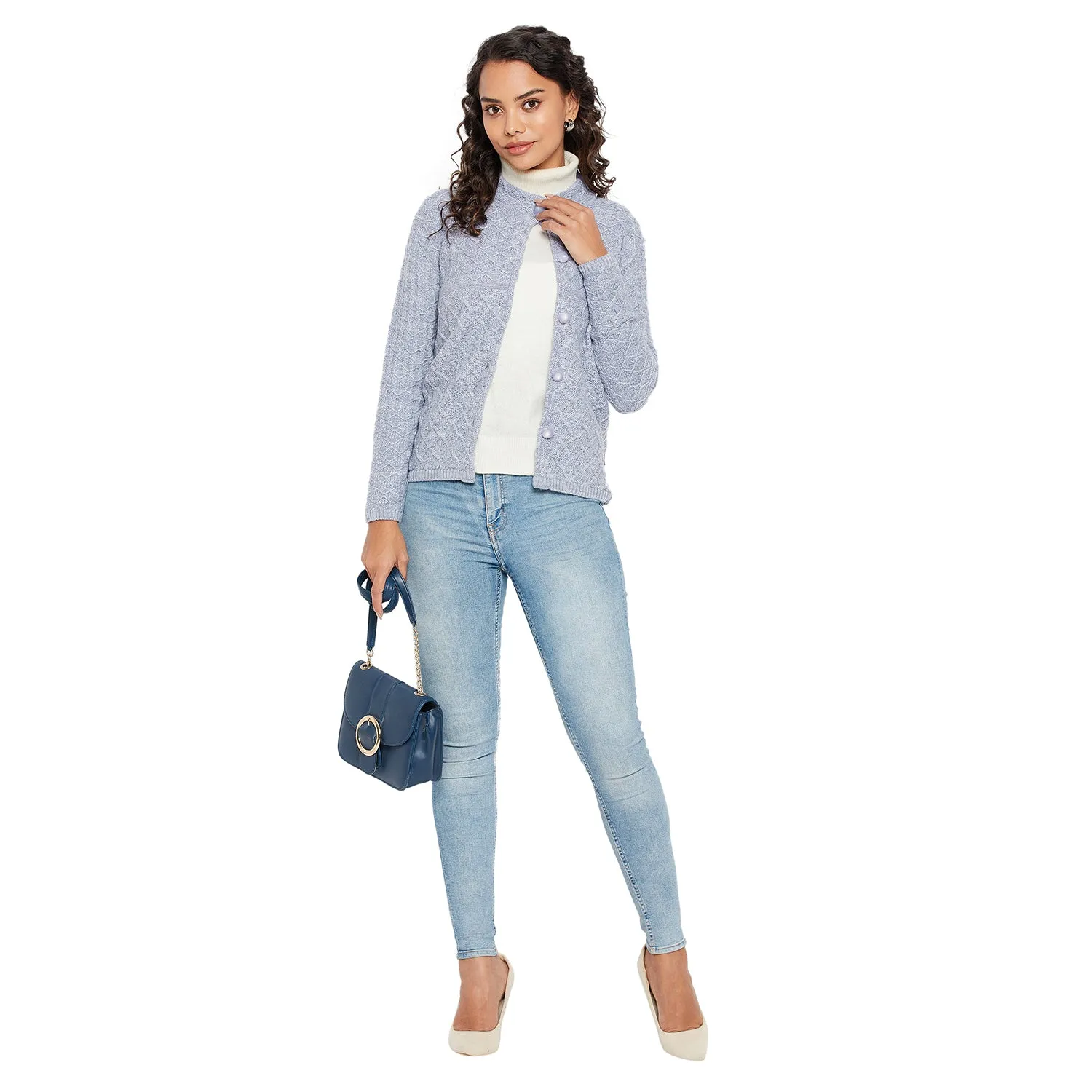 Duke Stardust Women Round Neck Cardigan  (SDS1046)