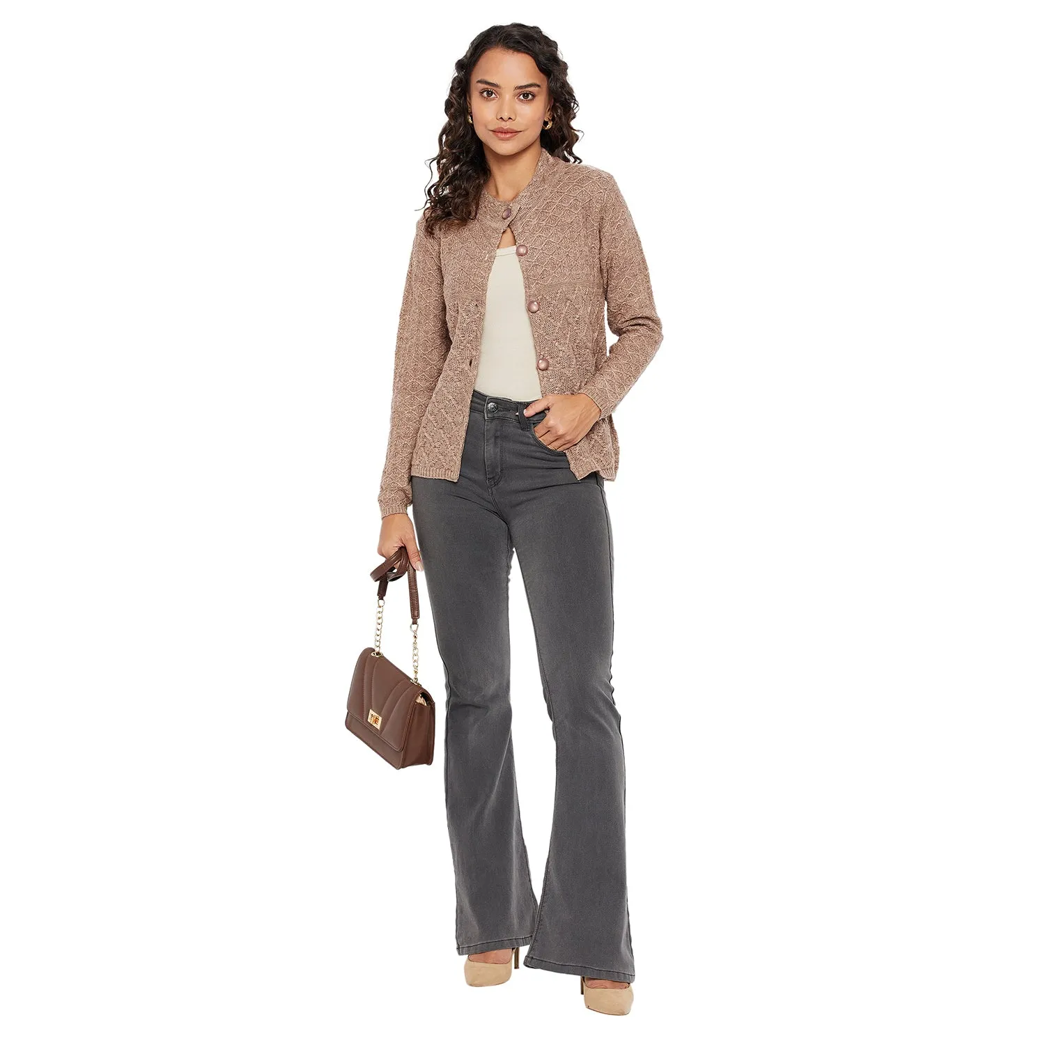 Duke Stardust Women Round Neck Cardigan  (SDS1046)